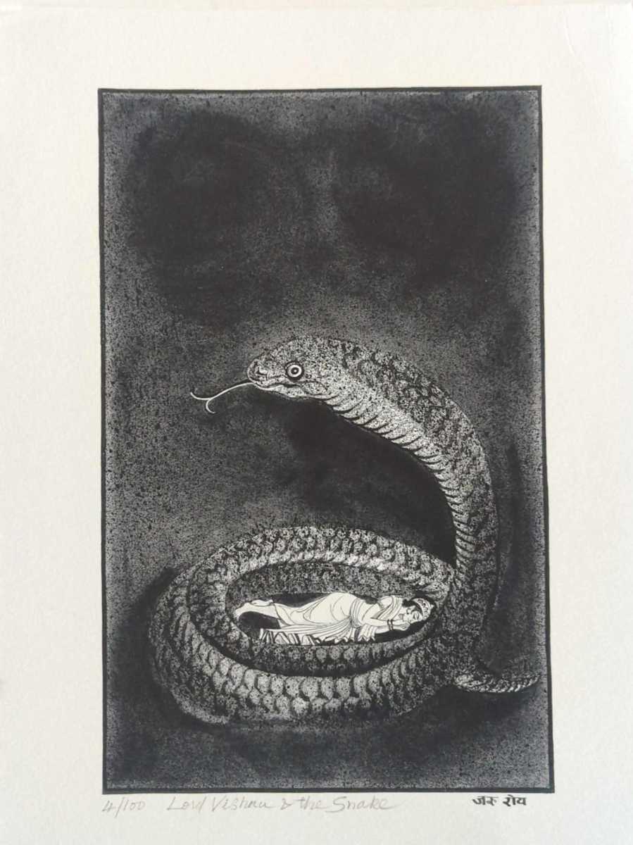 Lord Vishnu & The Snake 4/100