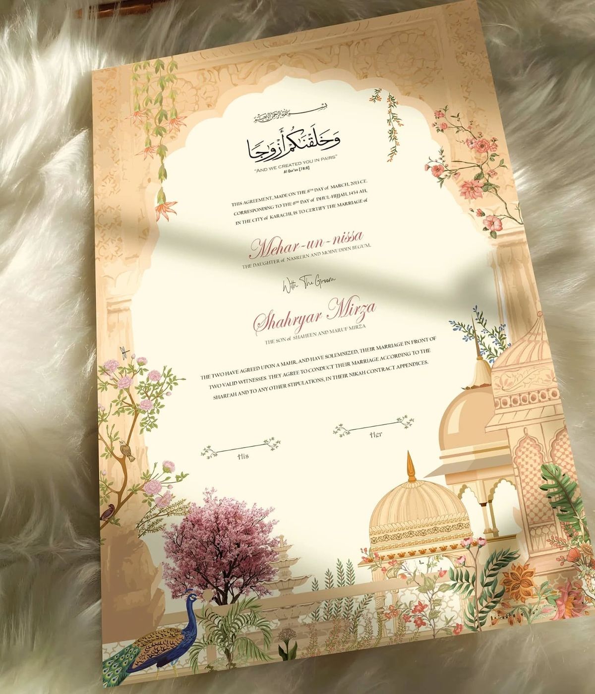 Elegant Wedding Certificate