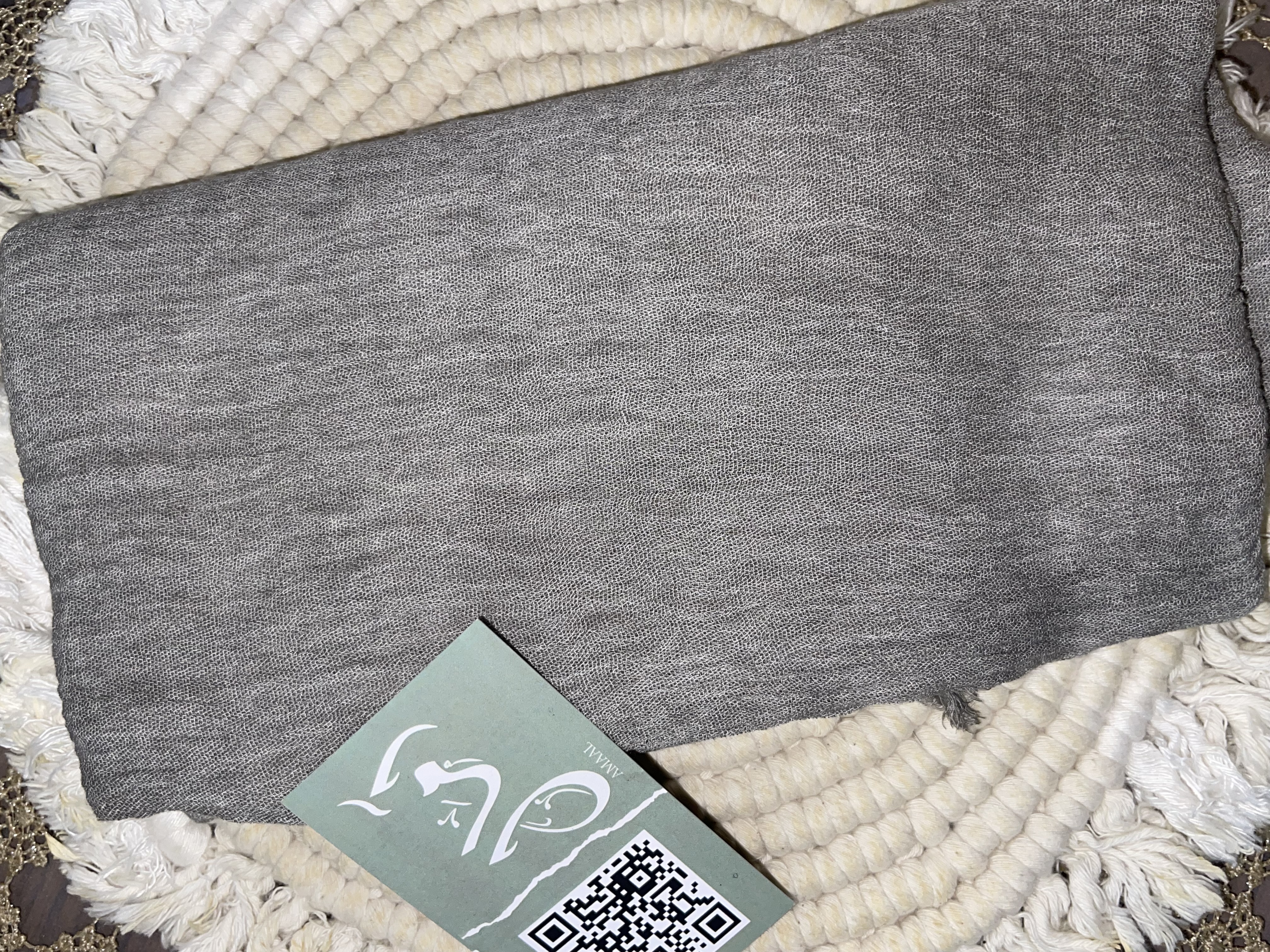 Grey ruffeld cotton