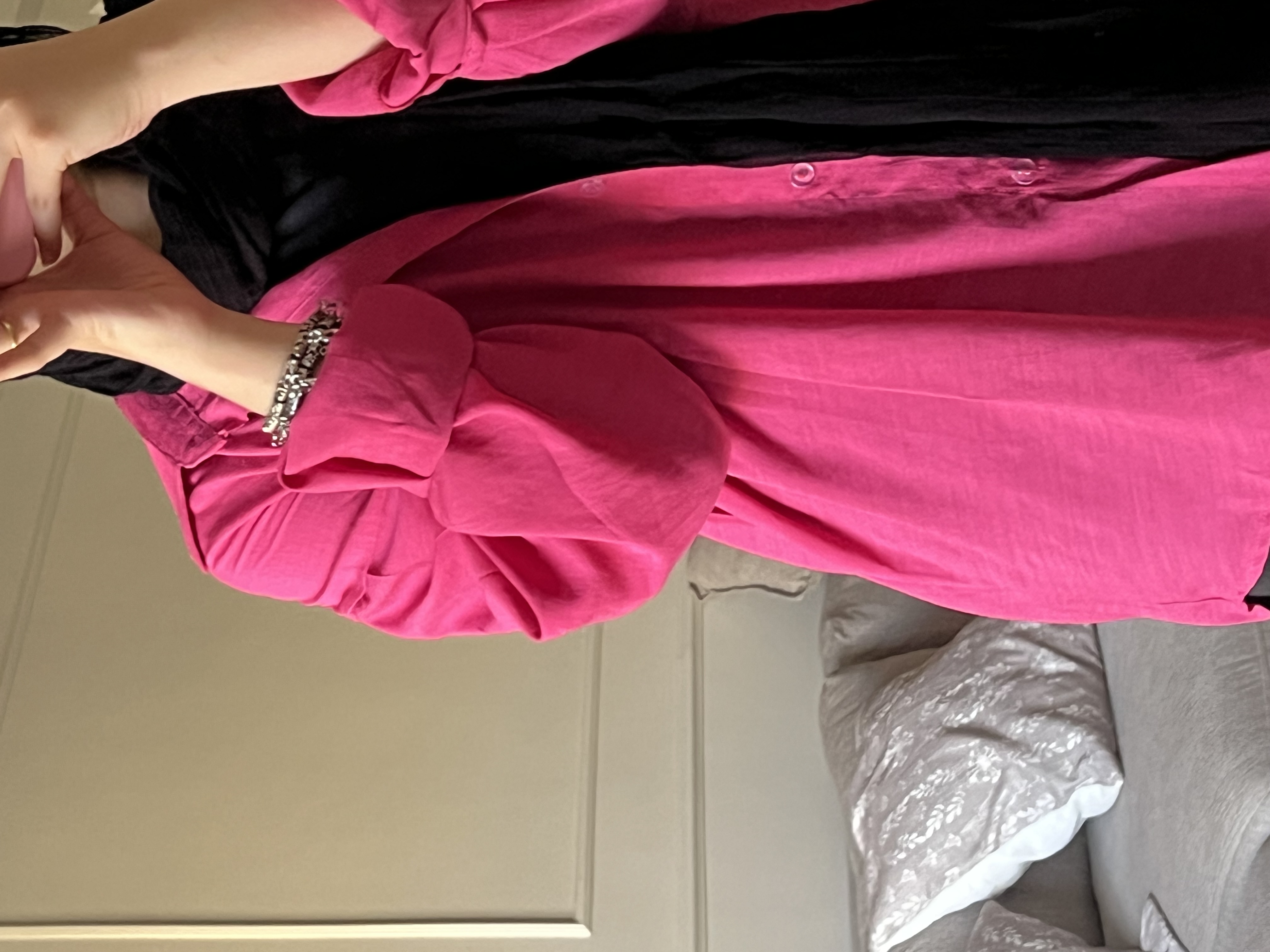 Hotpink linen chemise