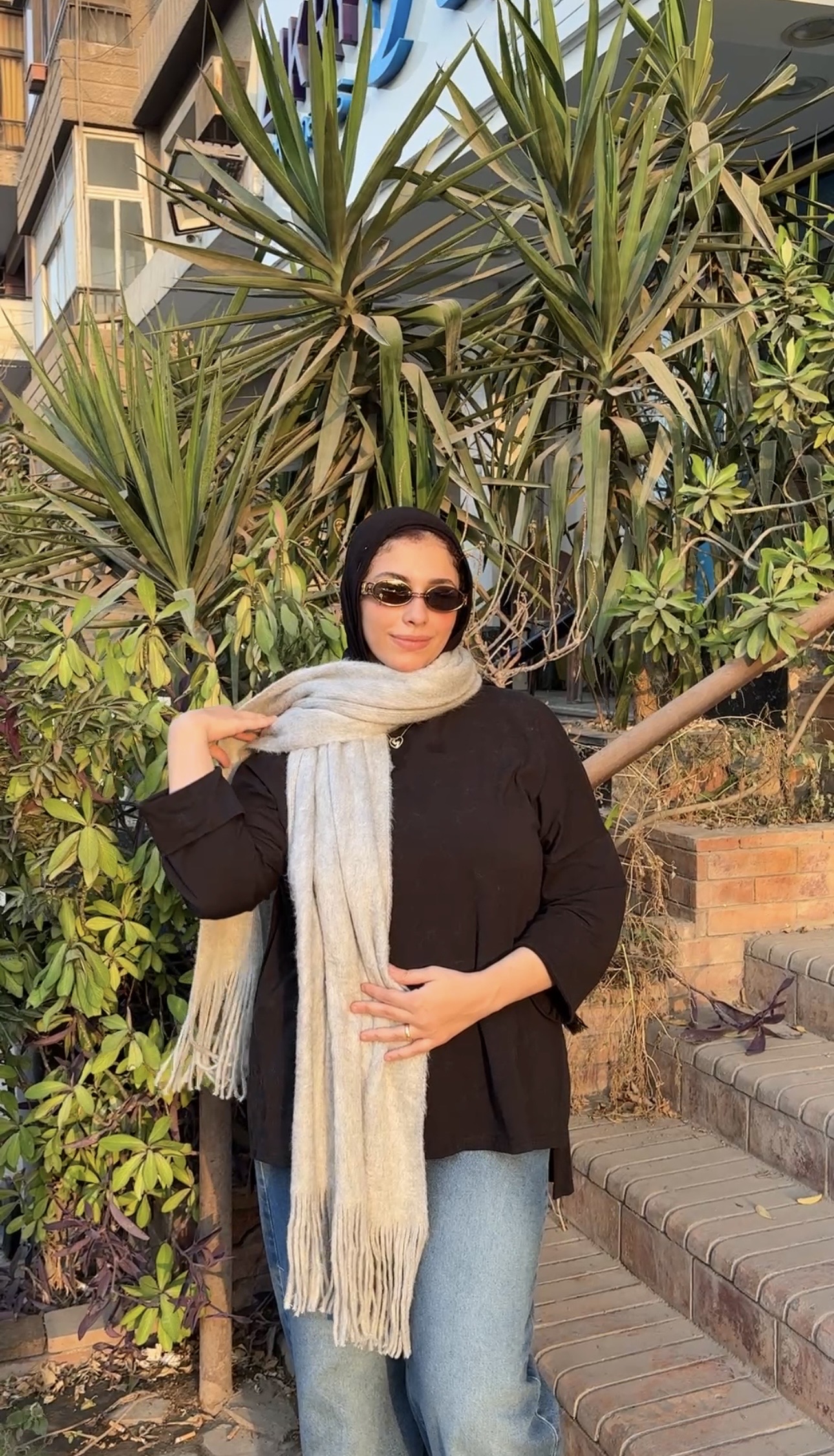 Mohair shawl in light grey