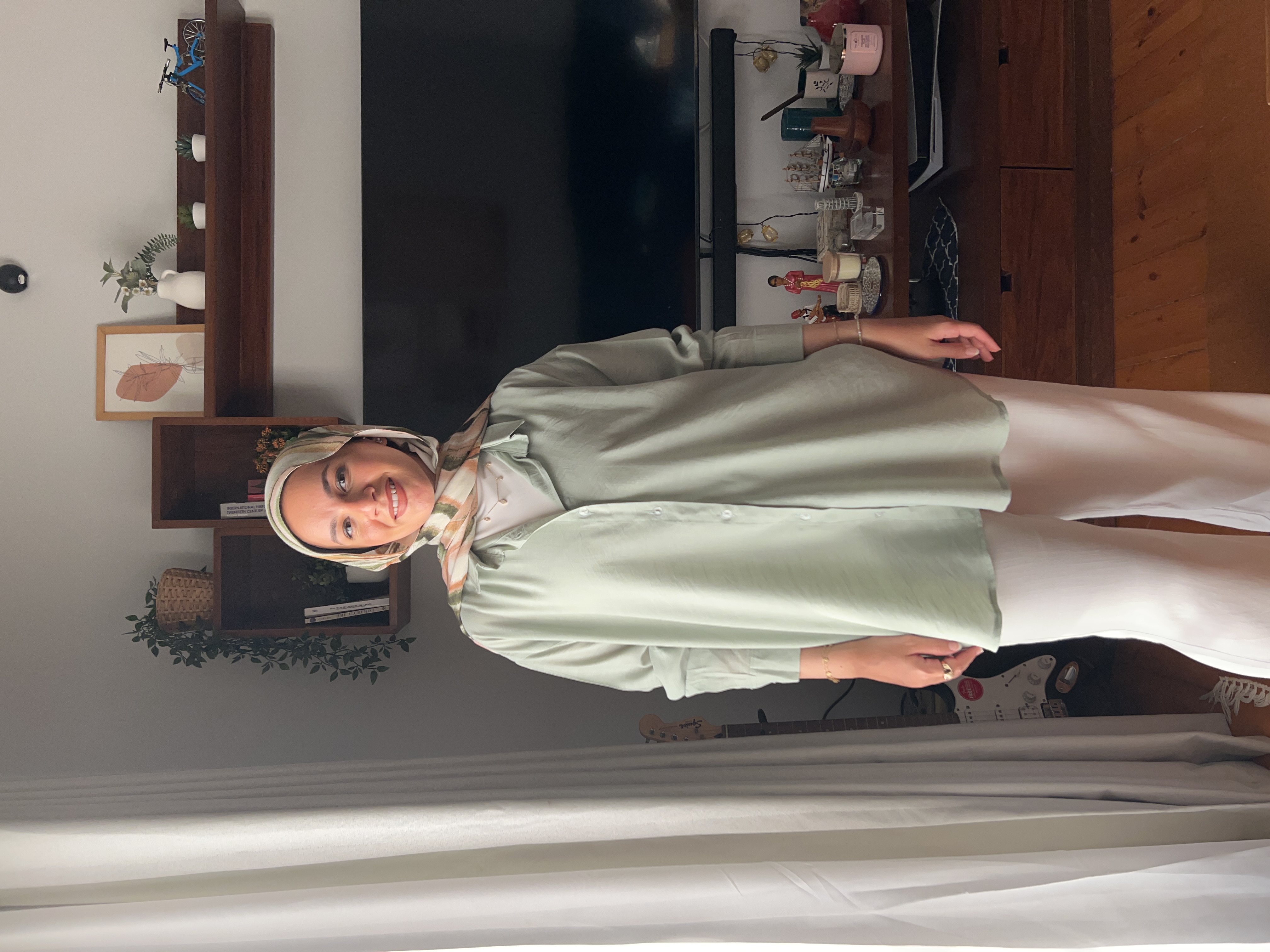 Mintgreen linen shirt