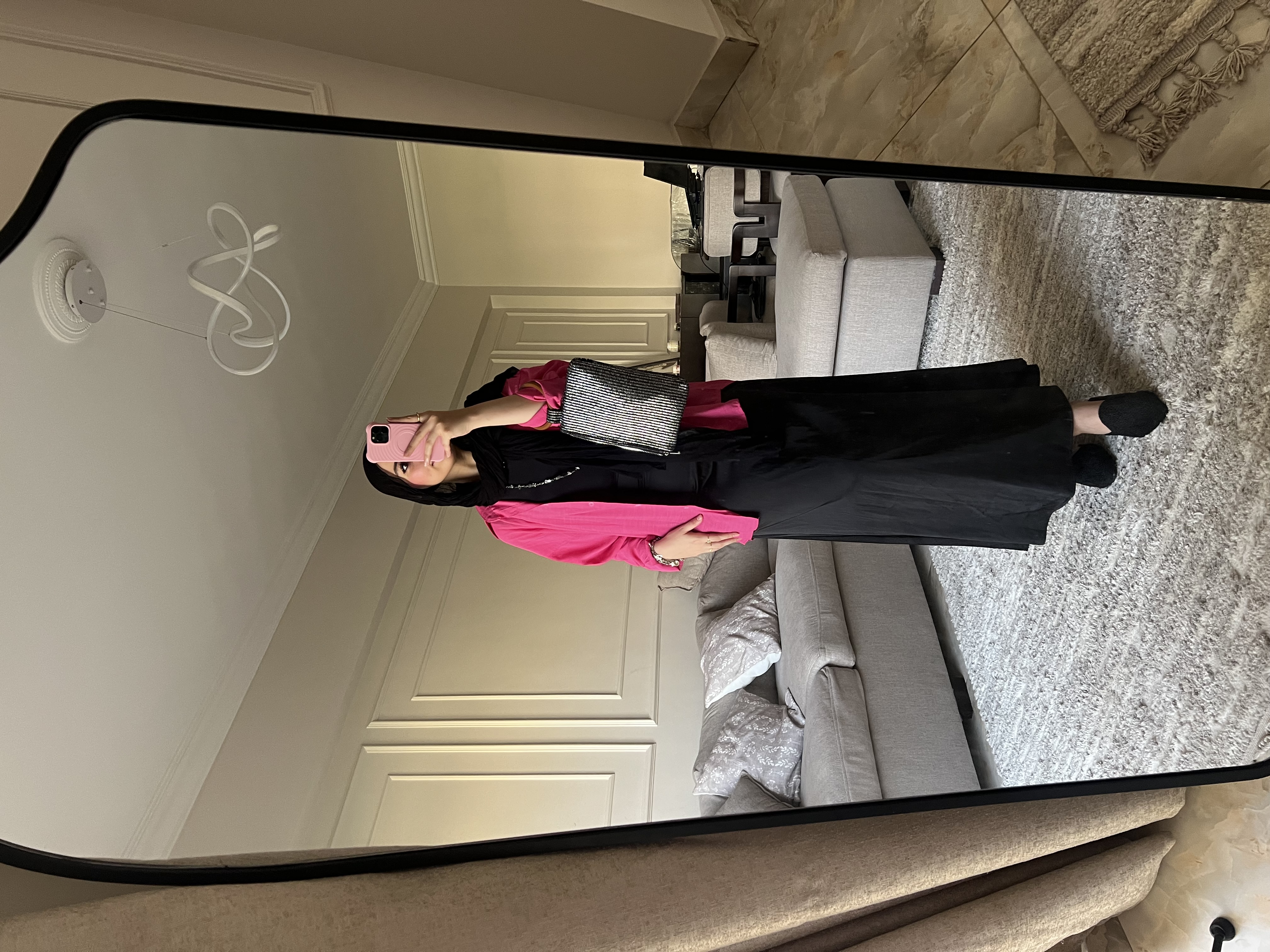 Hotpink linen chemise