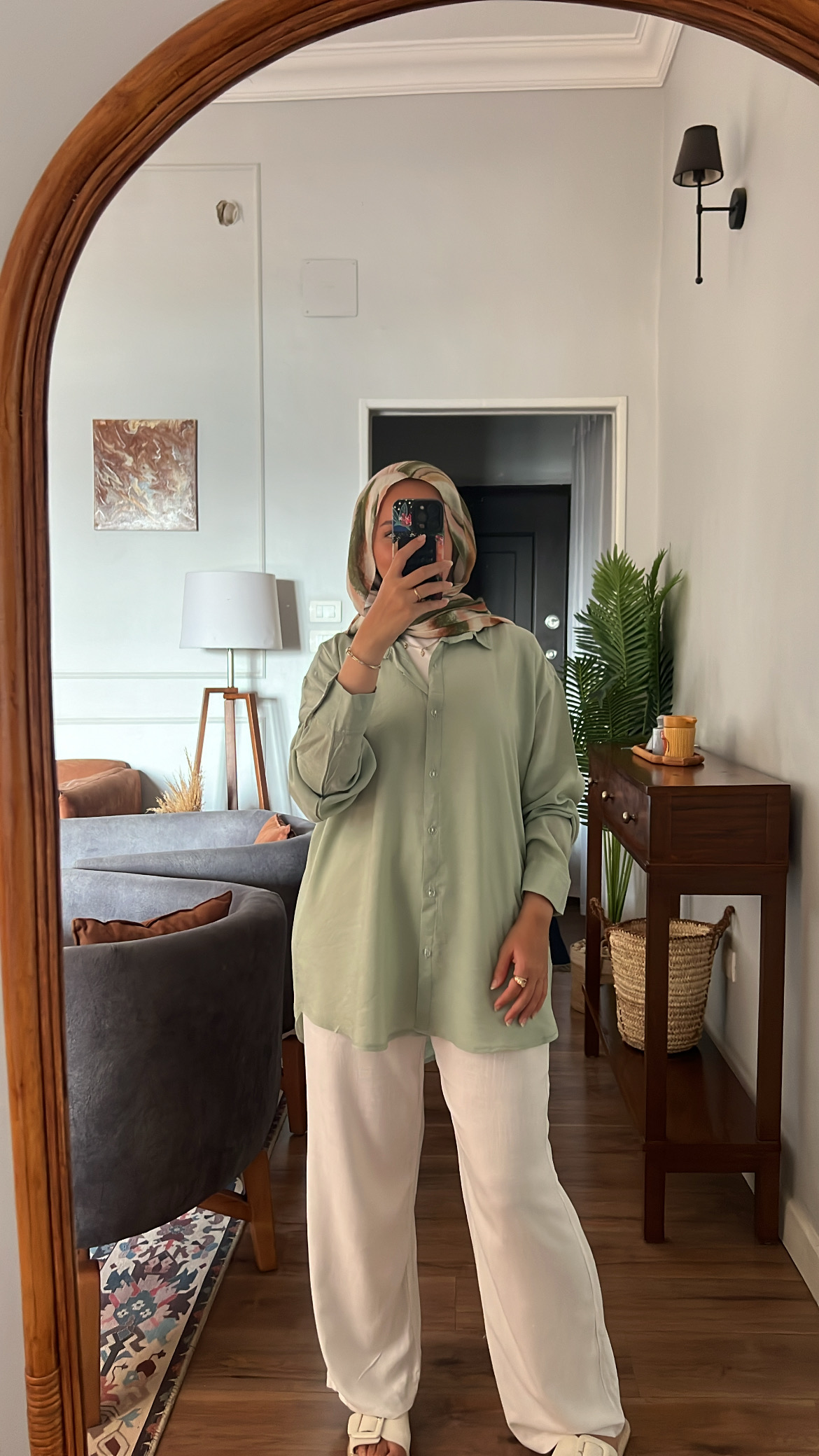 Mintgreen linen shirt
