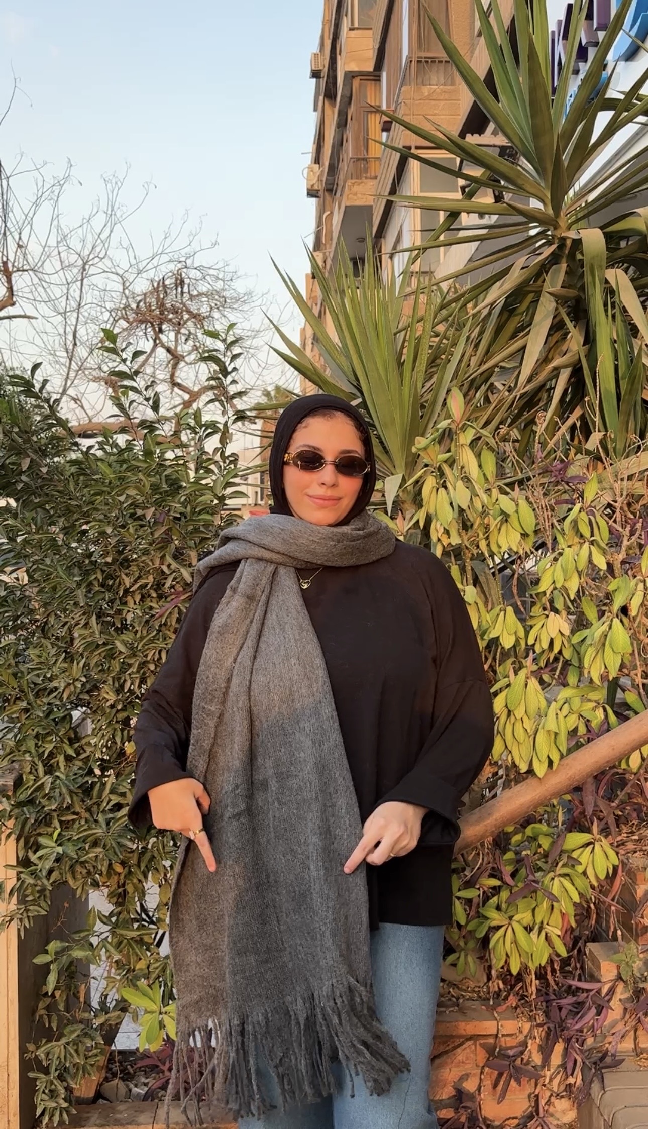 Mohair shawl in dark grey