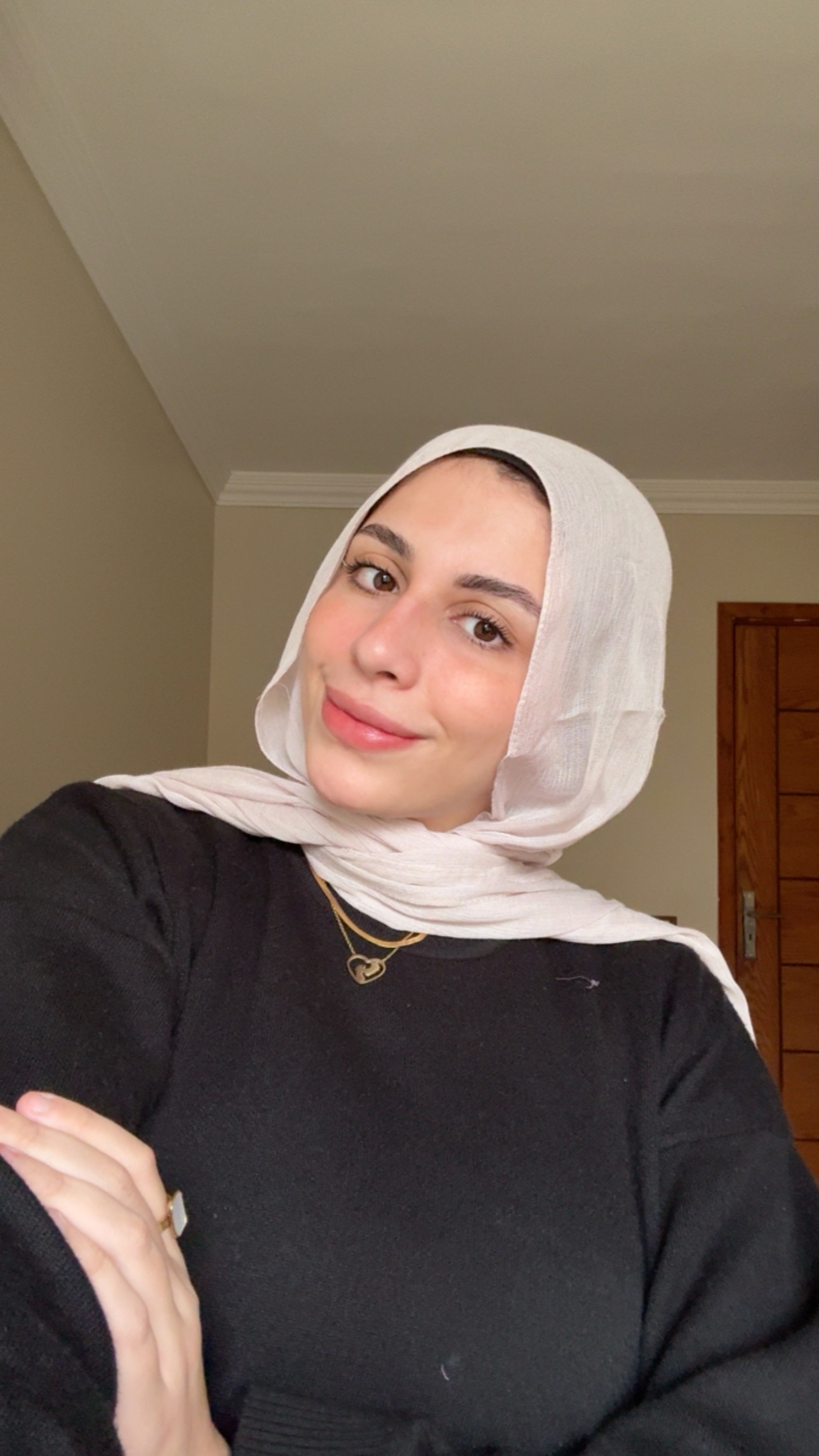 Soft beige crinkle linen