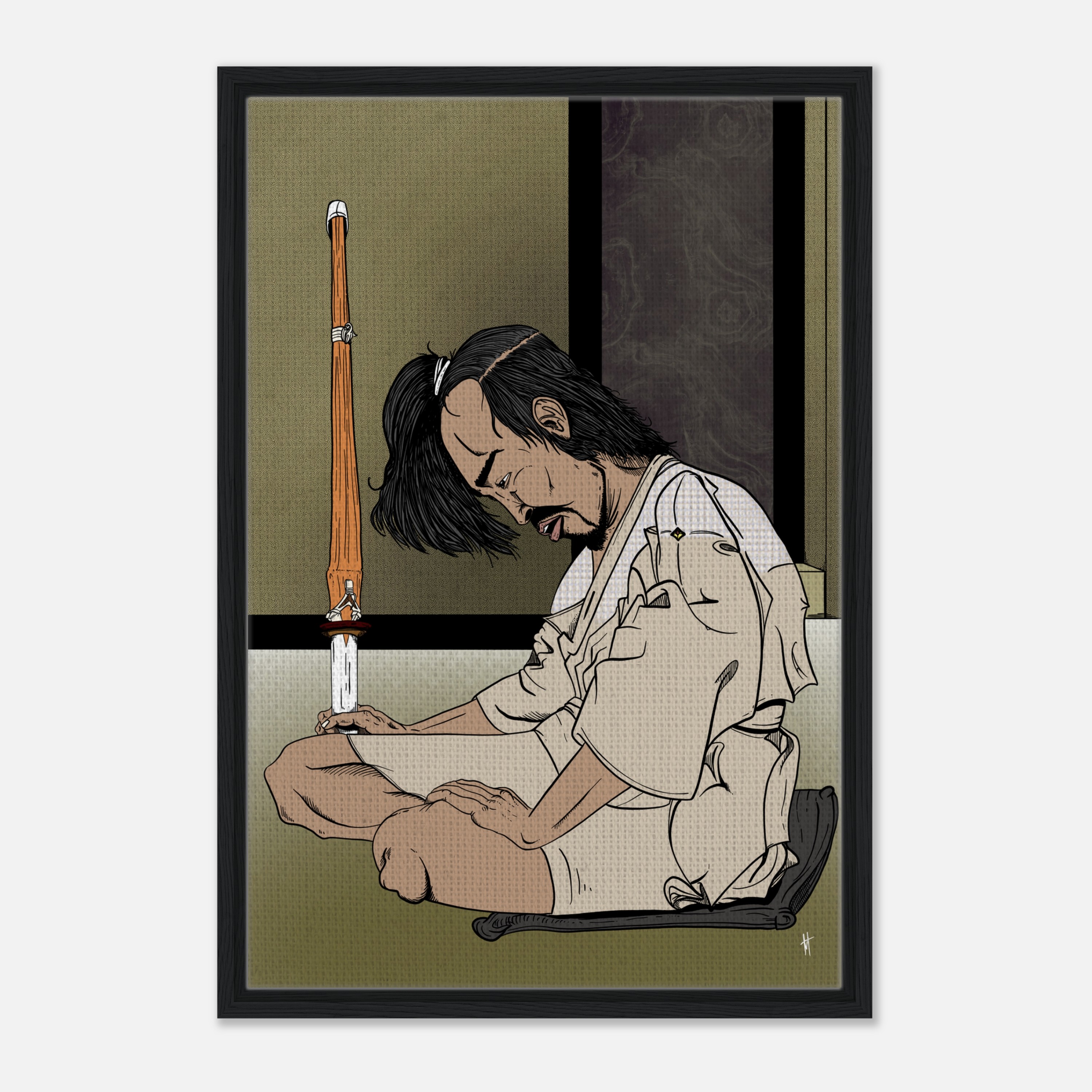 Nasubi - Framed Canvas - Large
