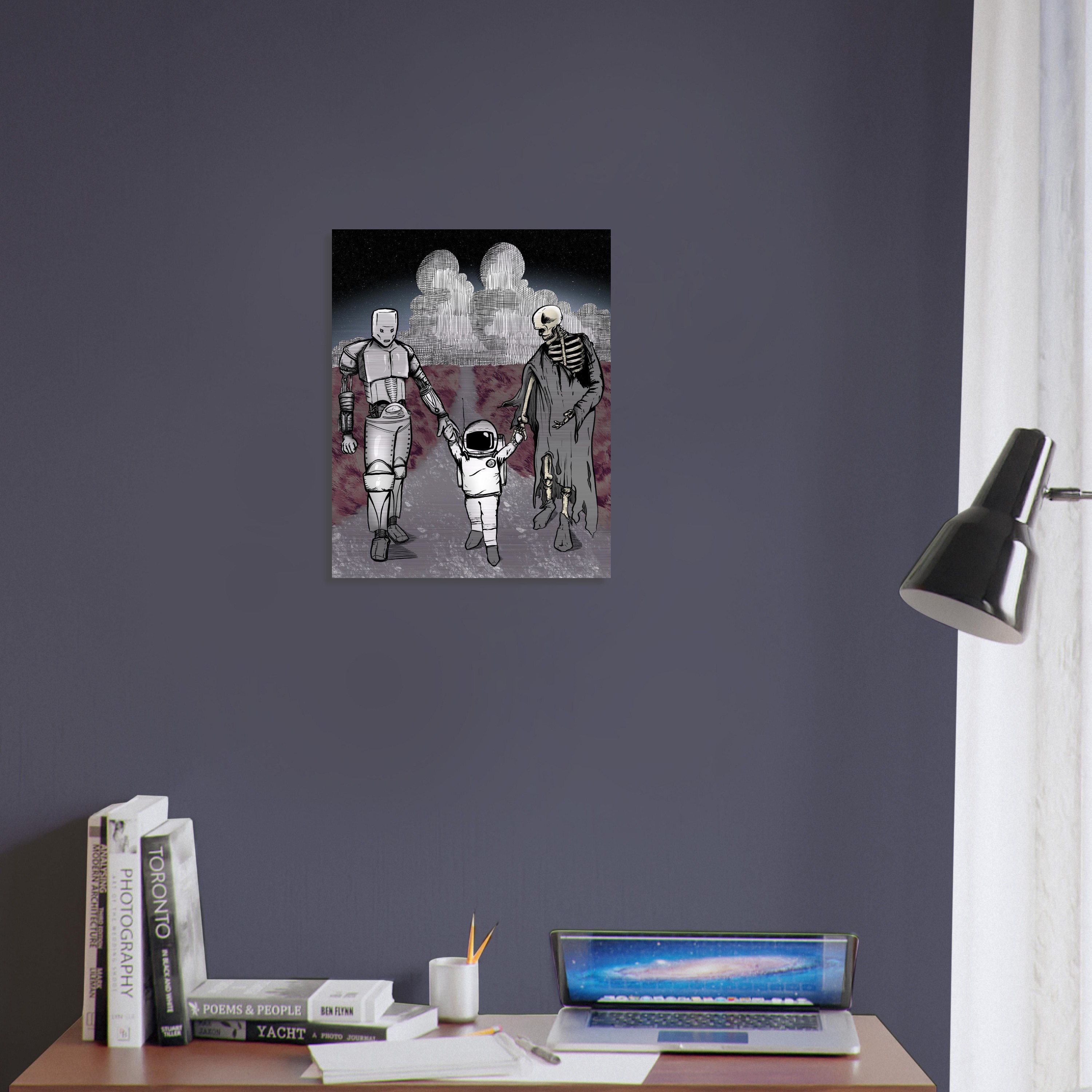 Ducens Et Ductus - Brushed Alumium 40x50cm