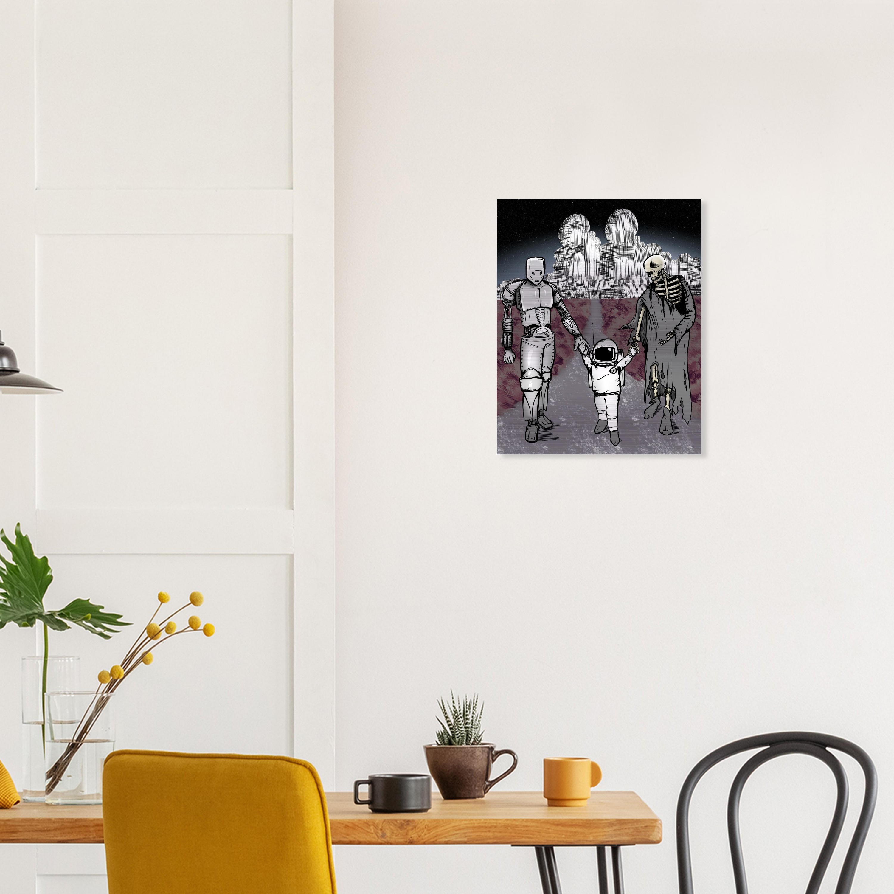 Ducens Et Ductus - Brushed Alumium 40x50cm