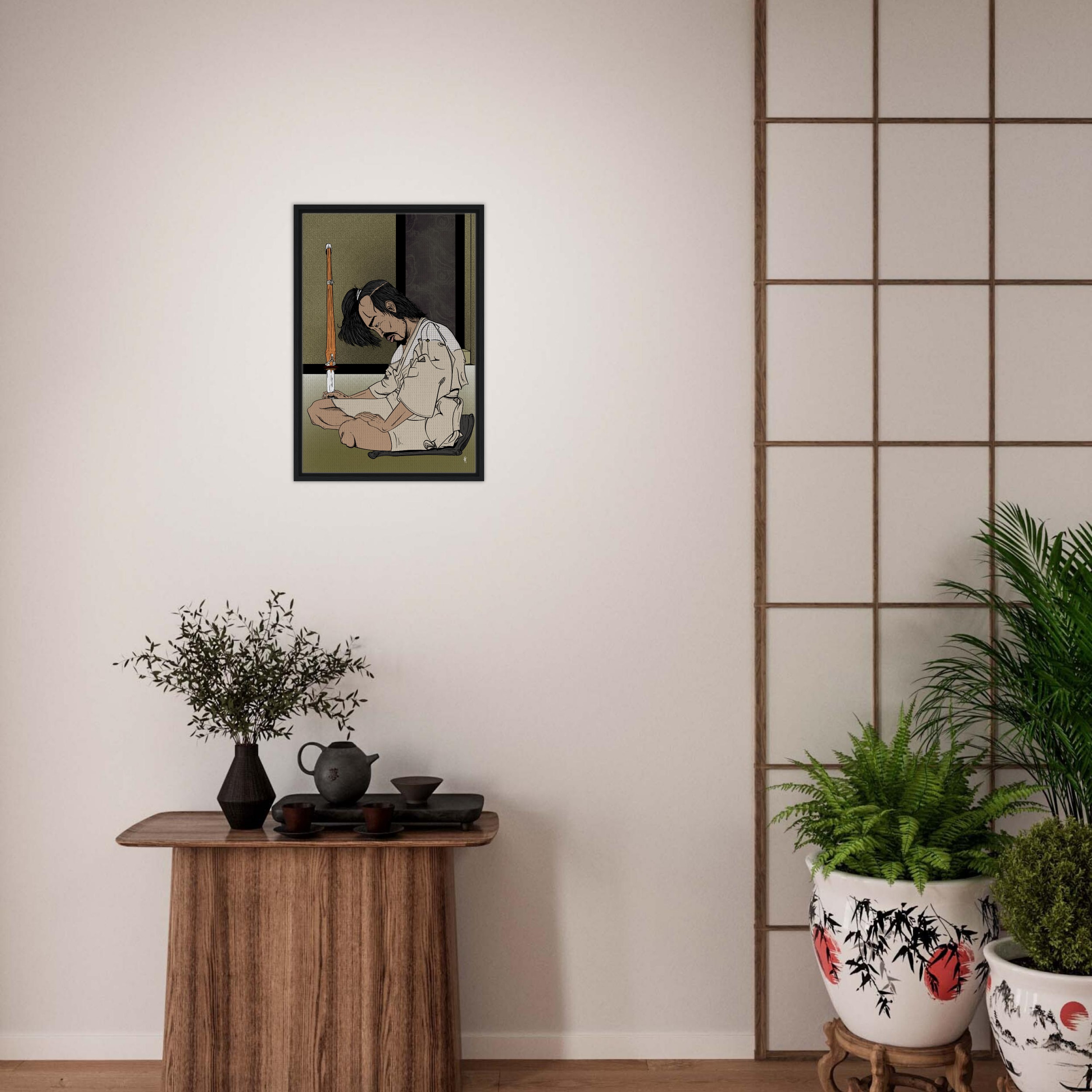 Nasubi - Framed Canvas - Large