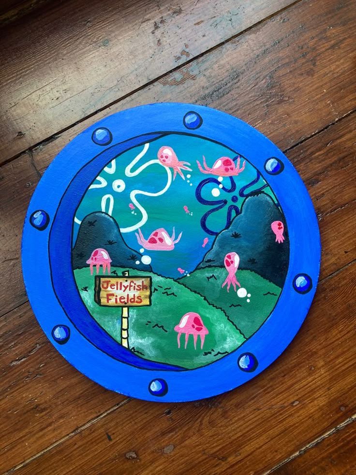 Peinture Ă l'acrylique - Hublot Bob l'Eponge