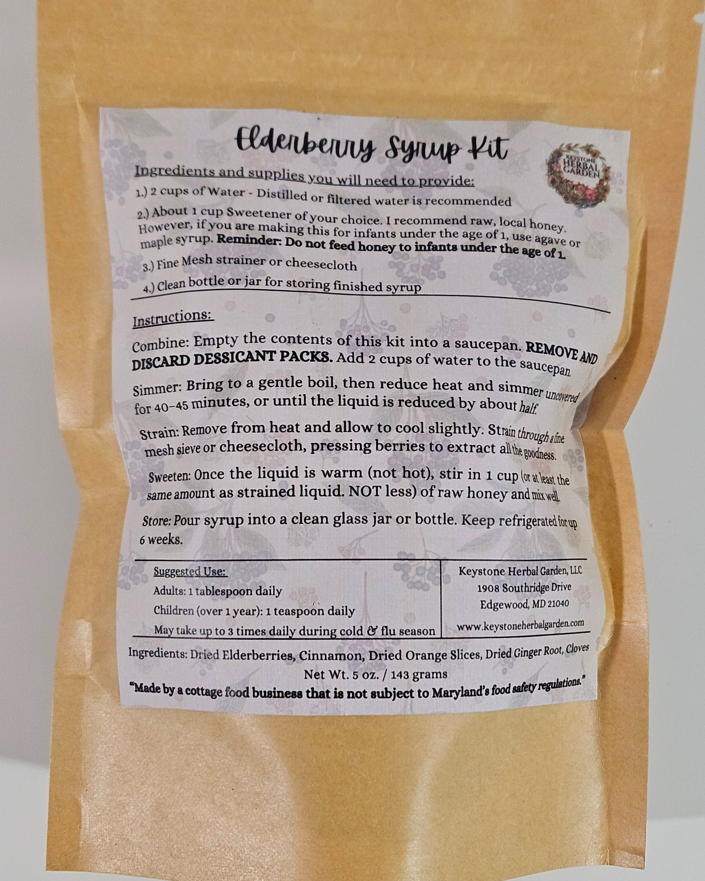 DIY - Elderberry Syrup Kit