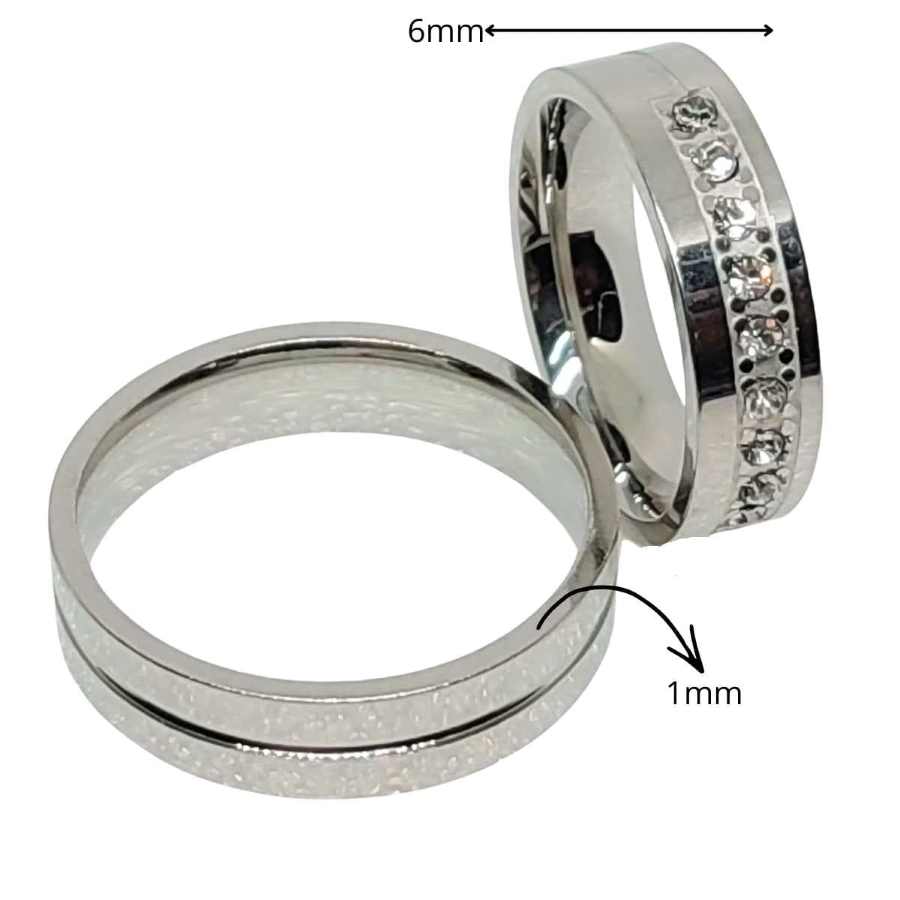 Alianças Namoro em Aço Prata com Gravação