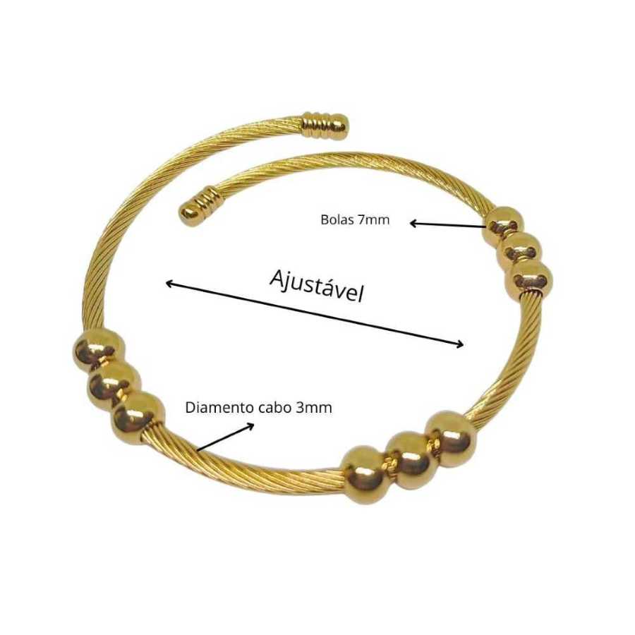 Conjunto de Semi Joias em Aço Inox Douradas