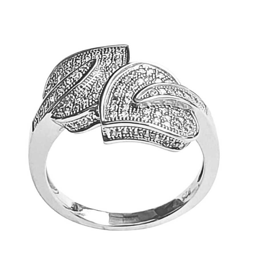 Anel de Prata Desenho de Corações