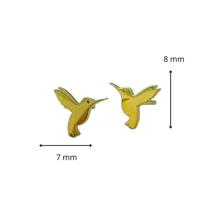 Trio Par de Brincos em Aço três Cores + Embalagem para Presente