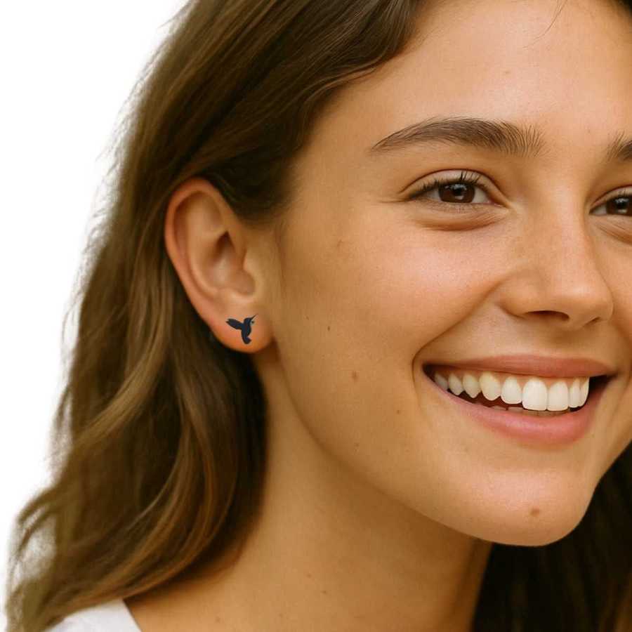 Trio Par de Brincos em Aço três Cores + Embalagem para Presente