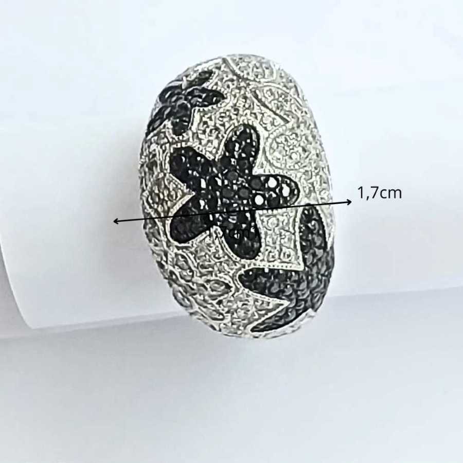 Anel de Prata com Zircônias