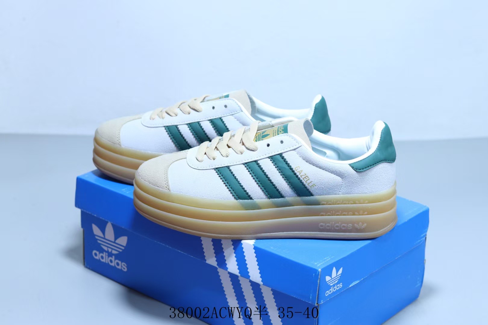 Adidas Gazelle Bold "Cream Collegiate/Green"