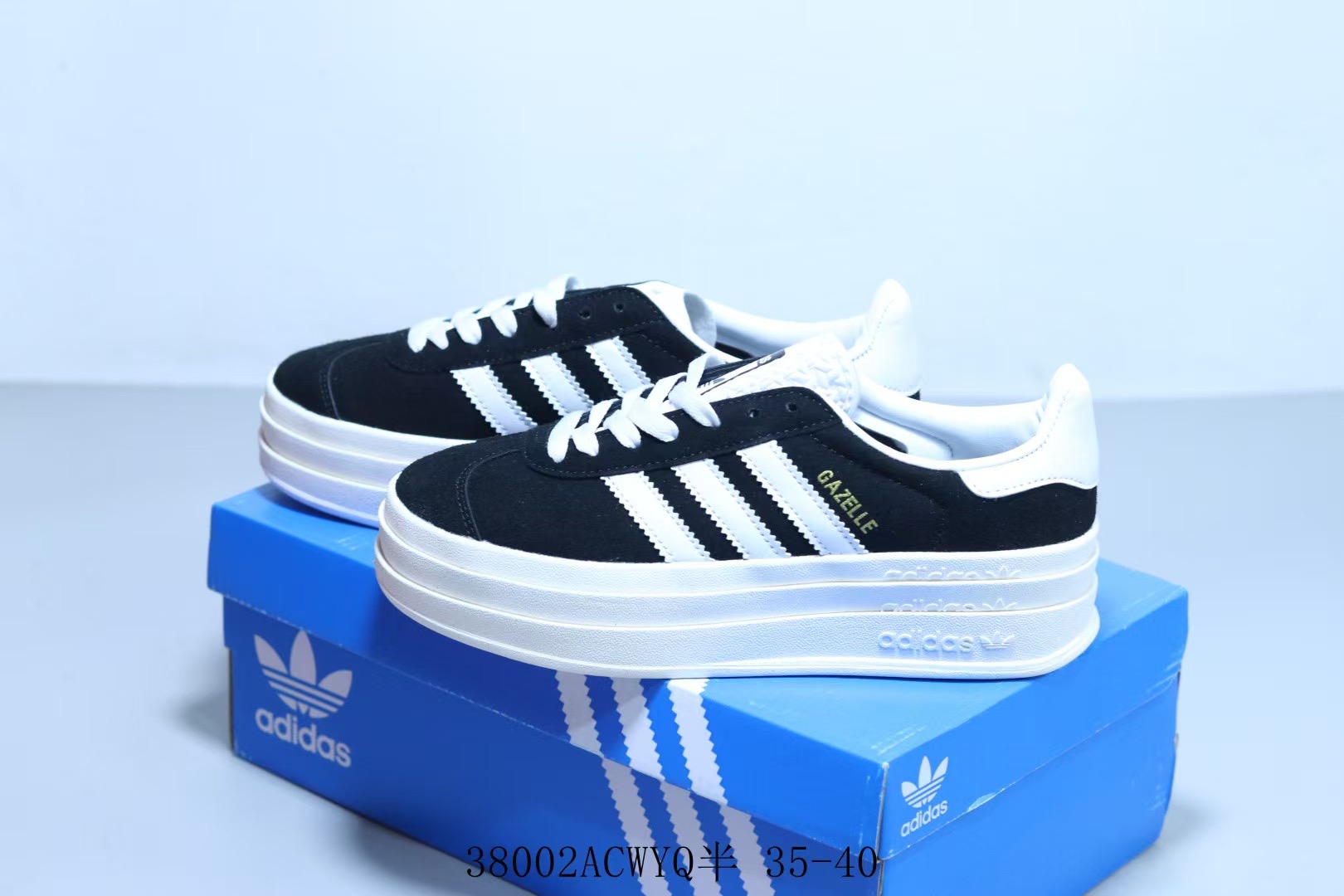 Adidas Gazelle Bold Core Black / Cloud White / Core White