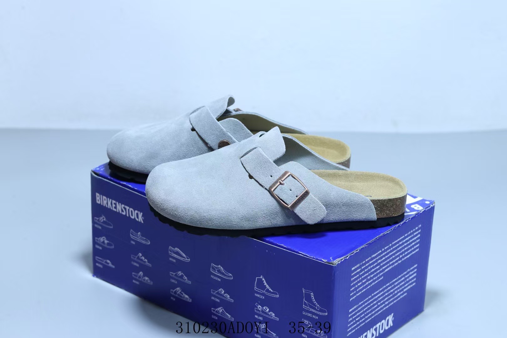 Birkenstock Boston Suede Leather - Velvet Grey