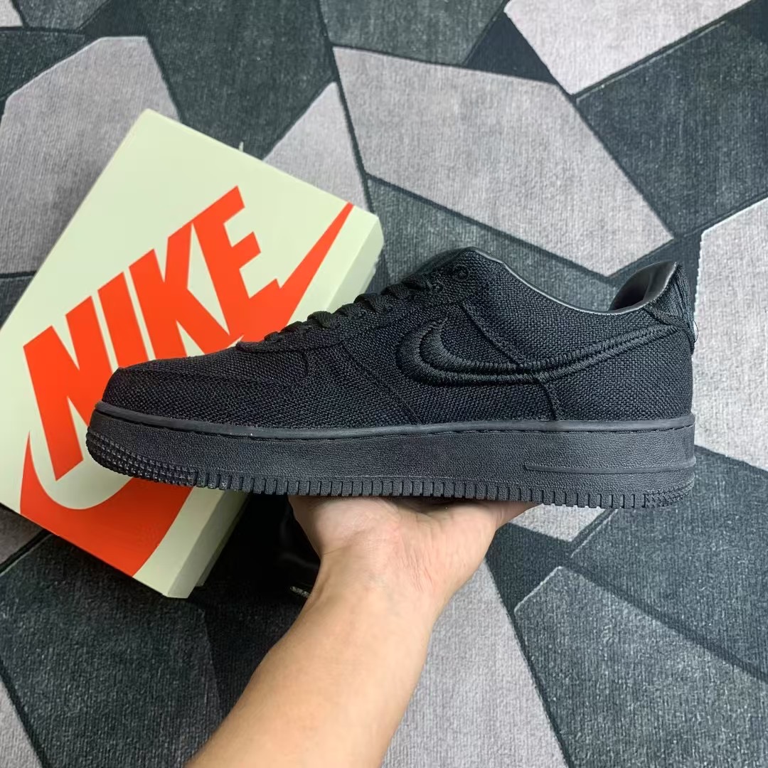 Stussy x Air Force 1 Low 'Triple Black'