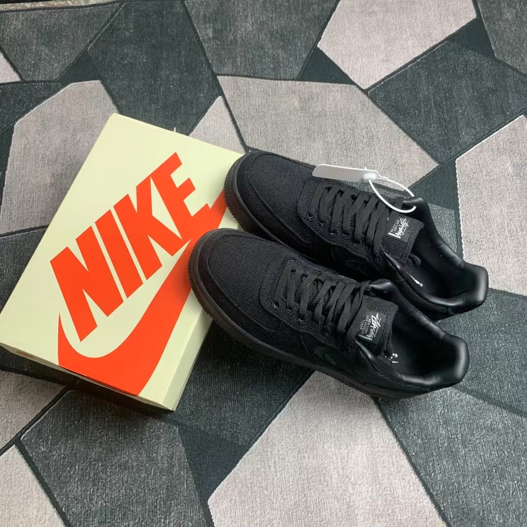 Stussy x Air Force 1 Low 'Triple Black'