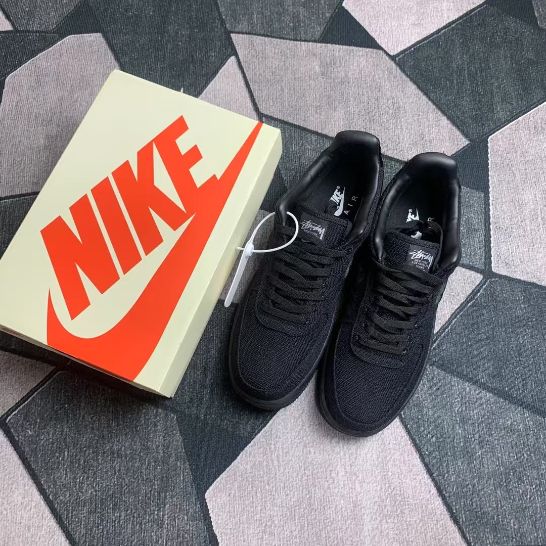 Stussy x Air Force 1 Low 'Triple Black'