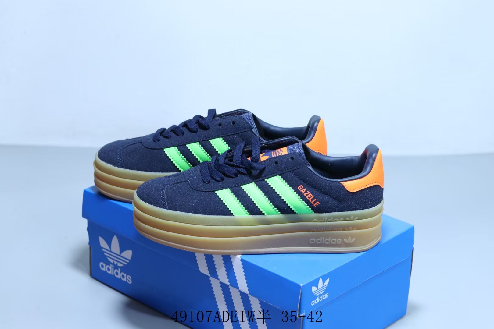 Adidas Gazelle Bold Aurora Ink Solar Orange 