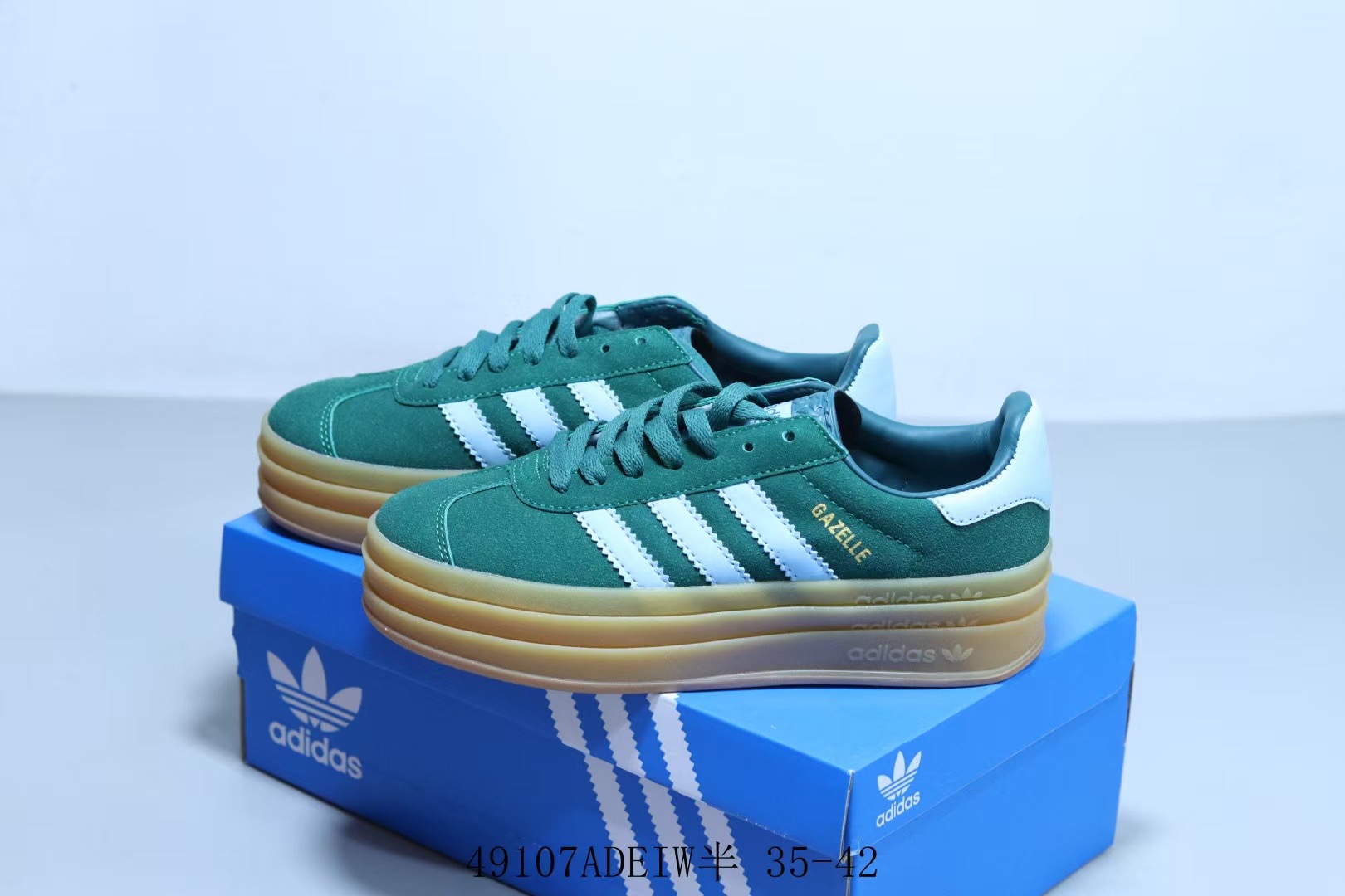Adidas Gazelle Bold 'Mineral Green Velvet'