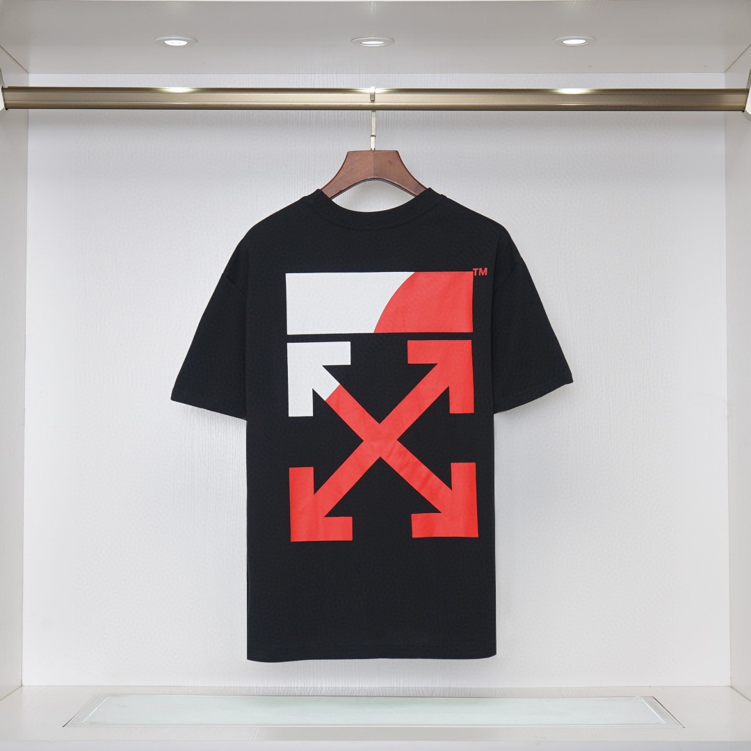 Off White Arrow Graphic Print T shirt 'Black'