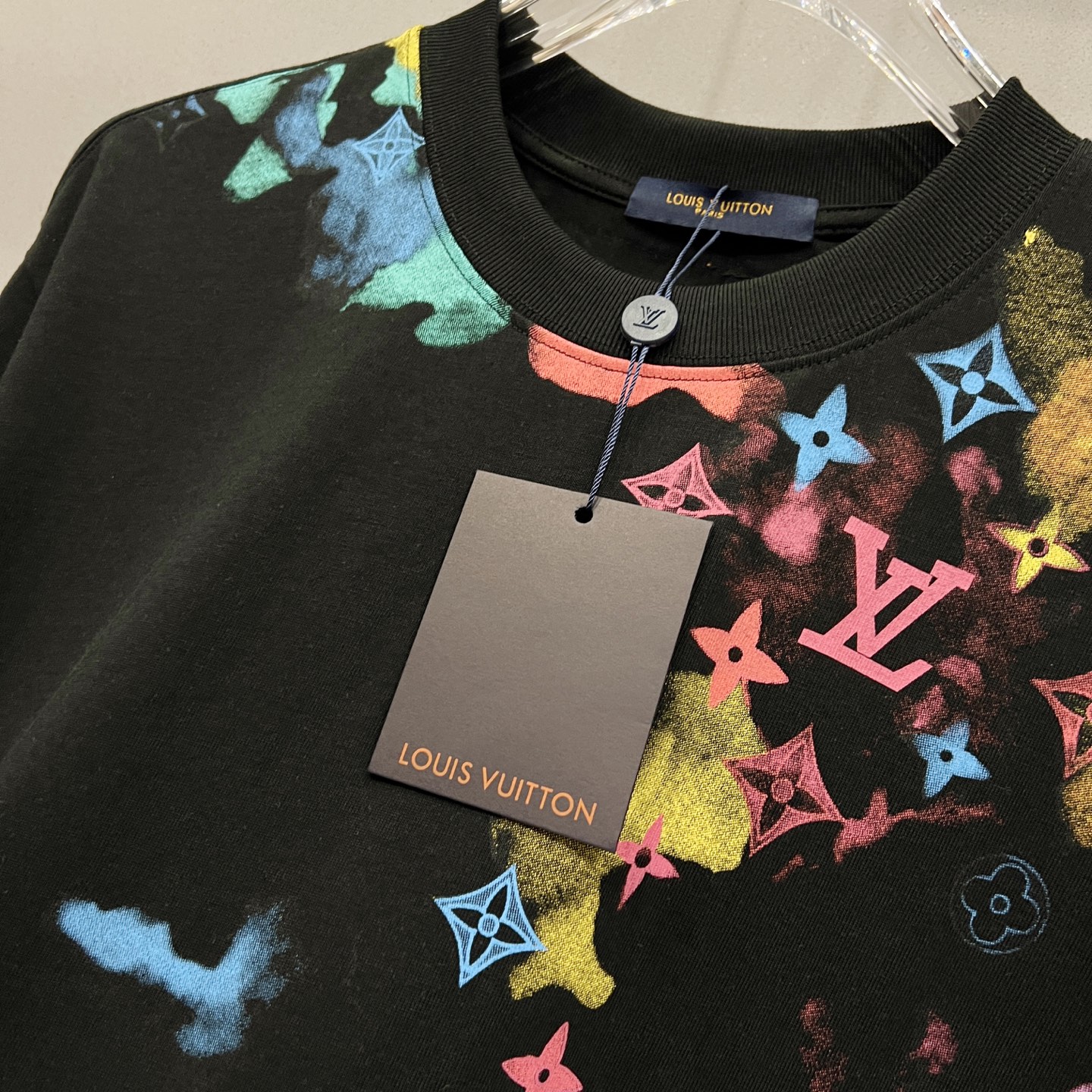 LV Black Cotton T-Shirt