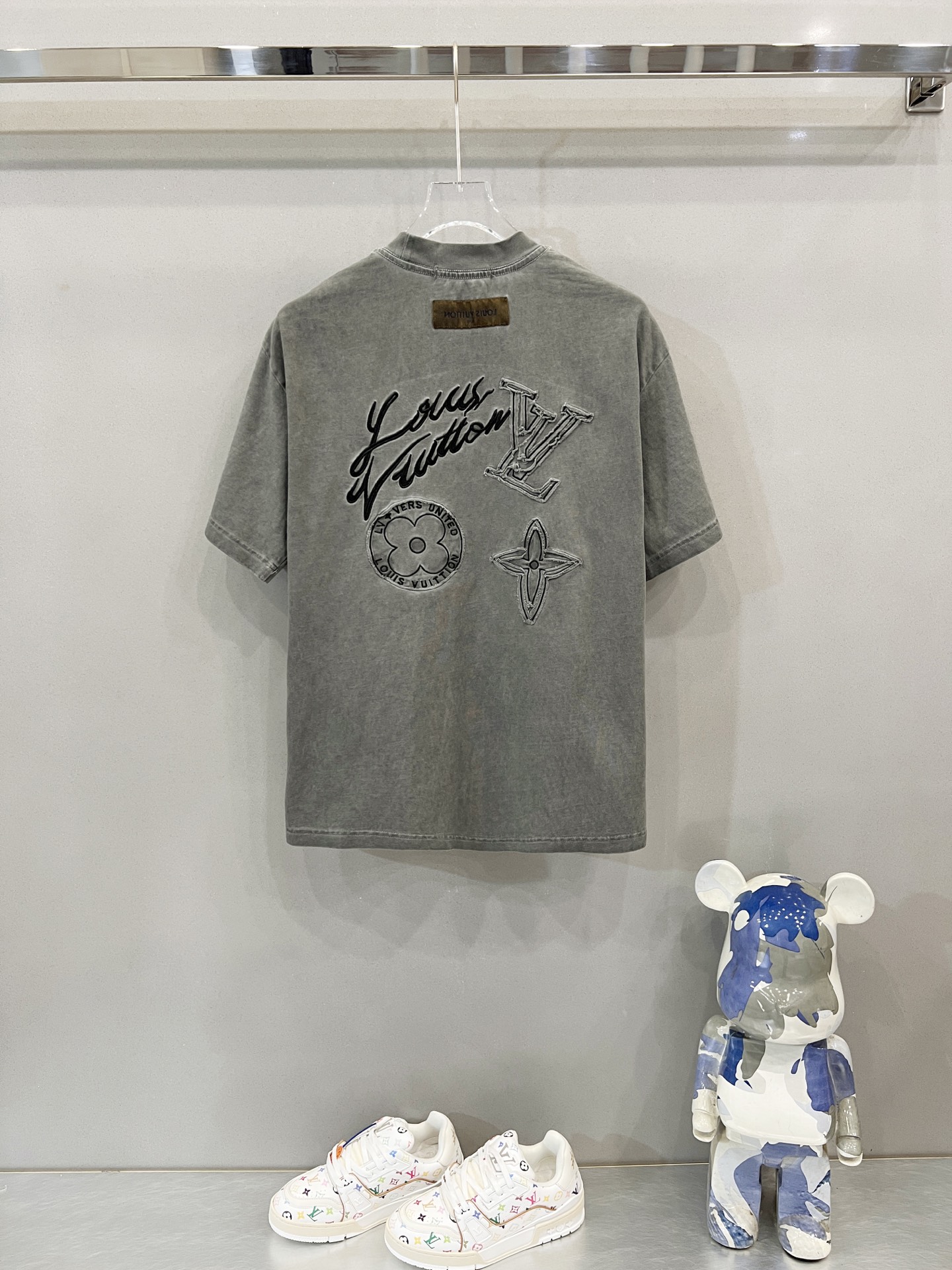 LV Grey Short Sleeve T-Shirt