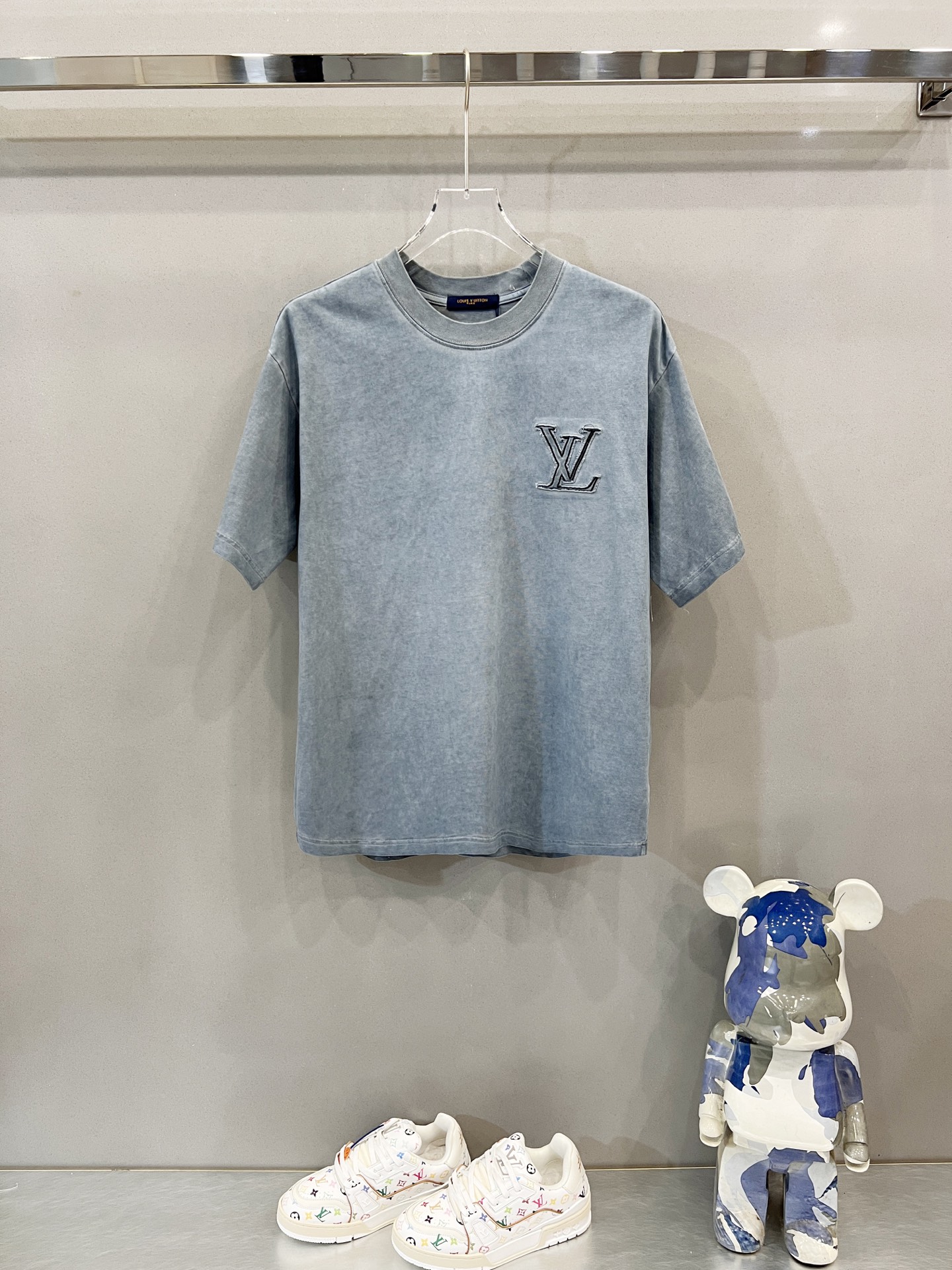 LV Gray Short Sleeve T-Shirt