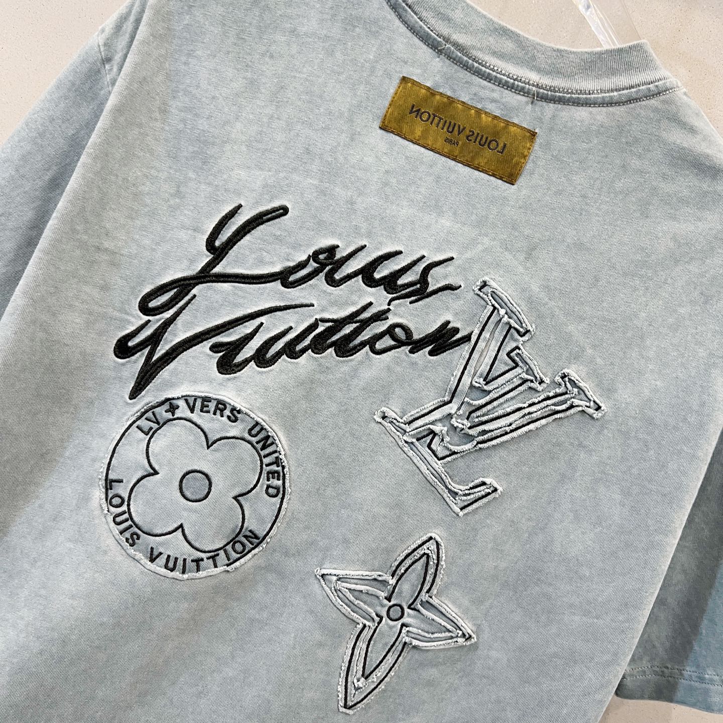 LV Gray Short Sleeve T-Shirt
