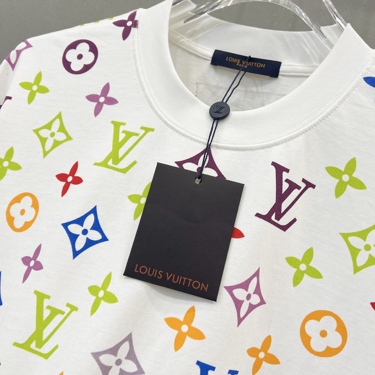 LV White Short Sleeve T-Shirt