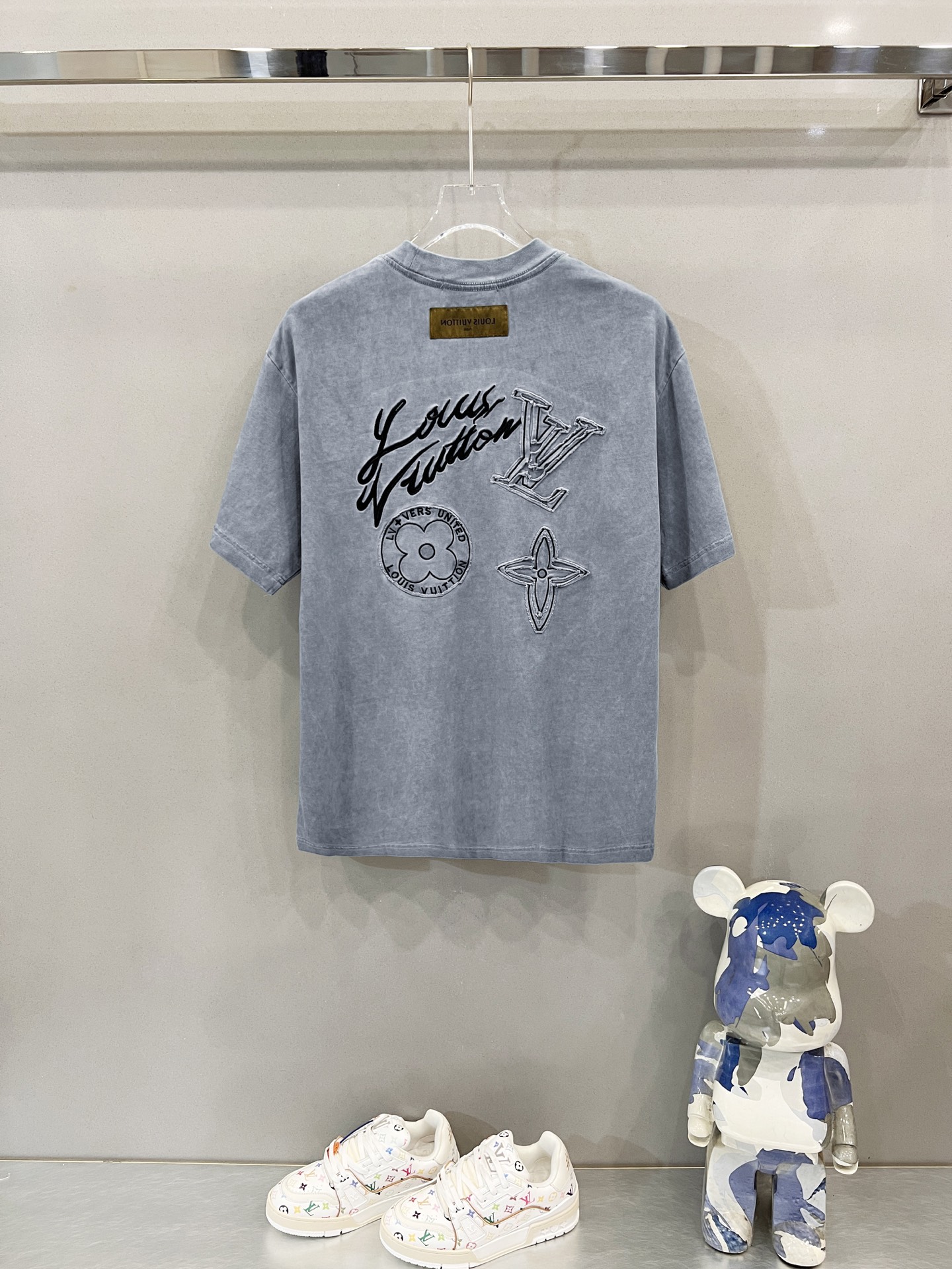 LV Gray Short Sleeve T-Shirt