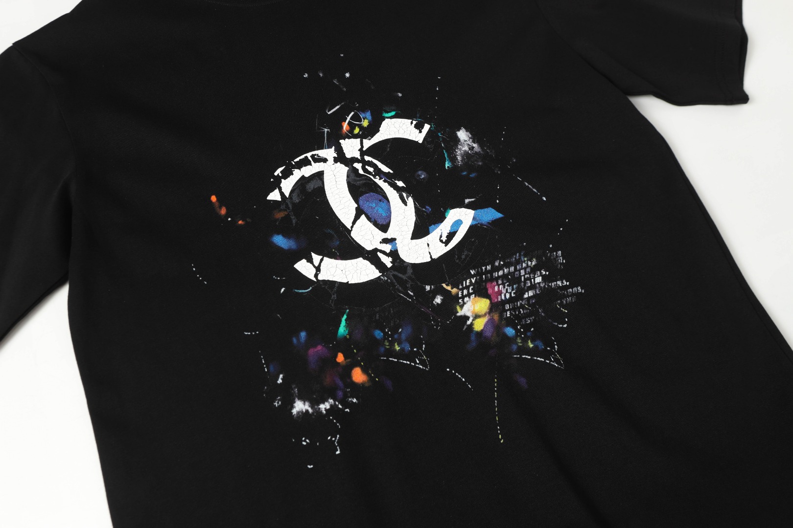 Black Chanel Graphic T-Shirt