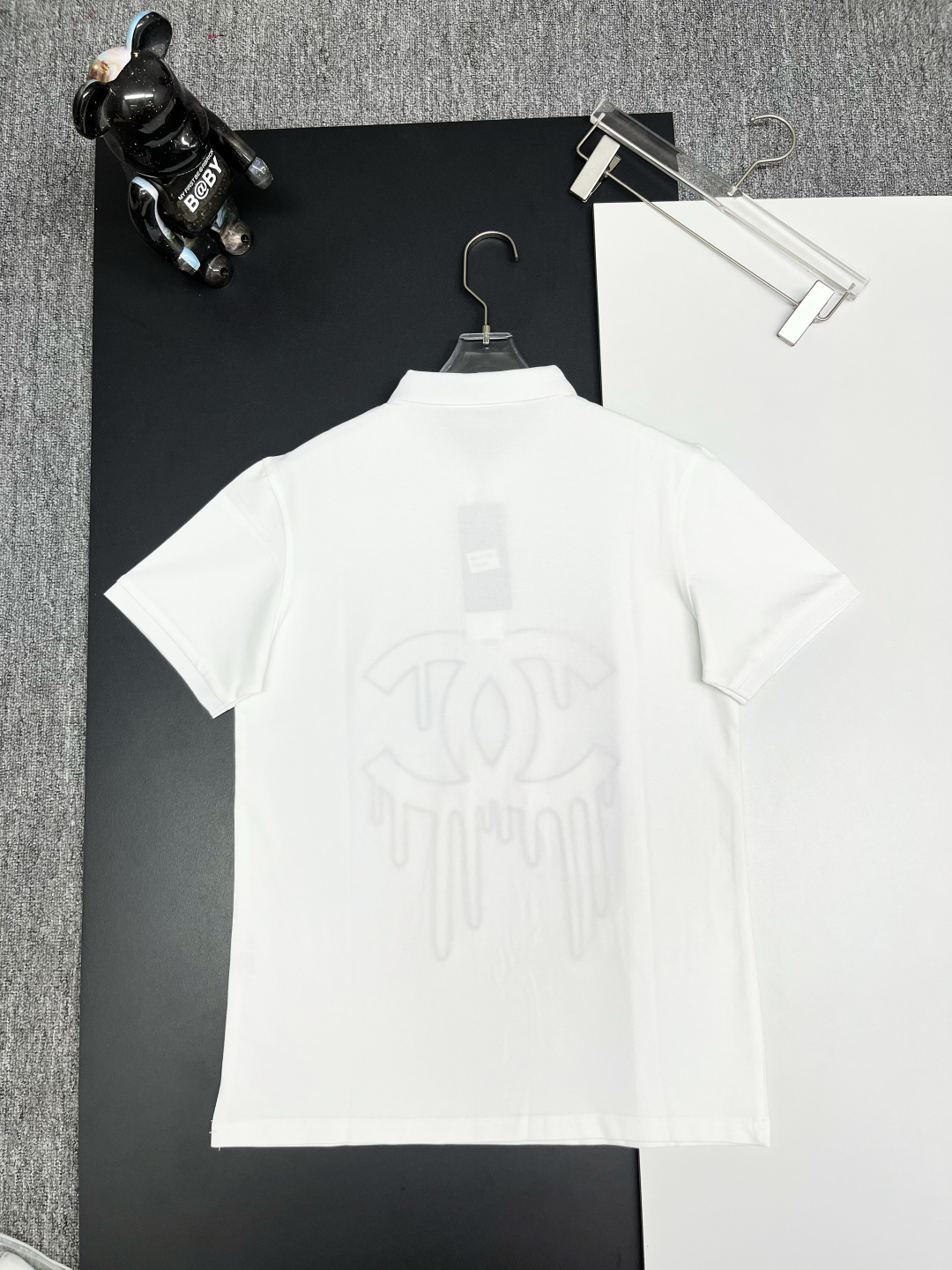 LV x Chanel White Polo Shirt