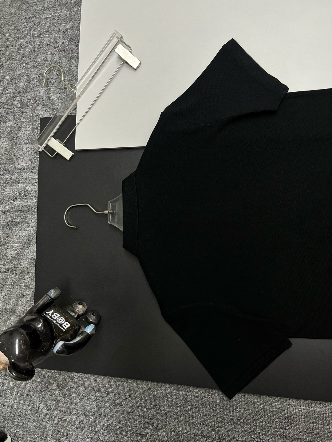 LV x Chanel Black Polo Shirt 