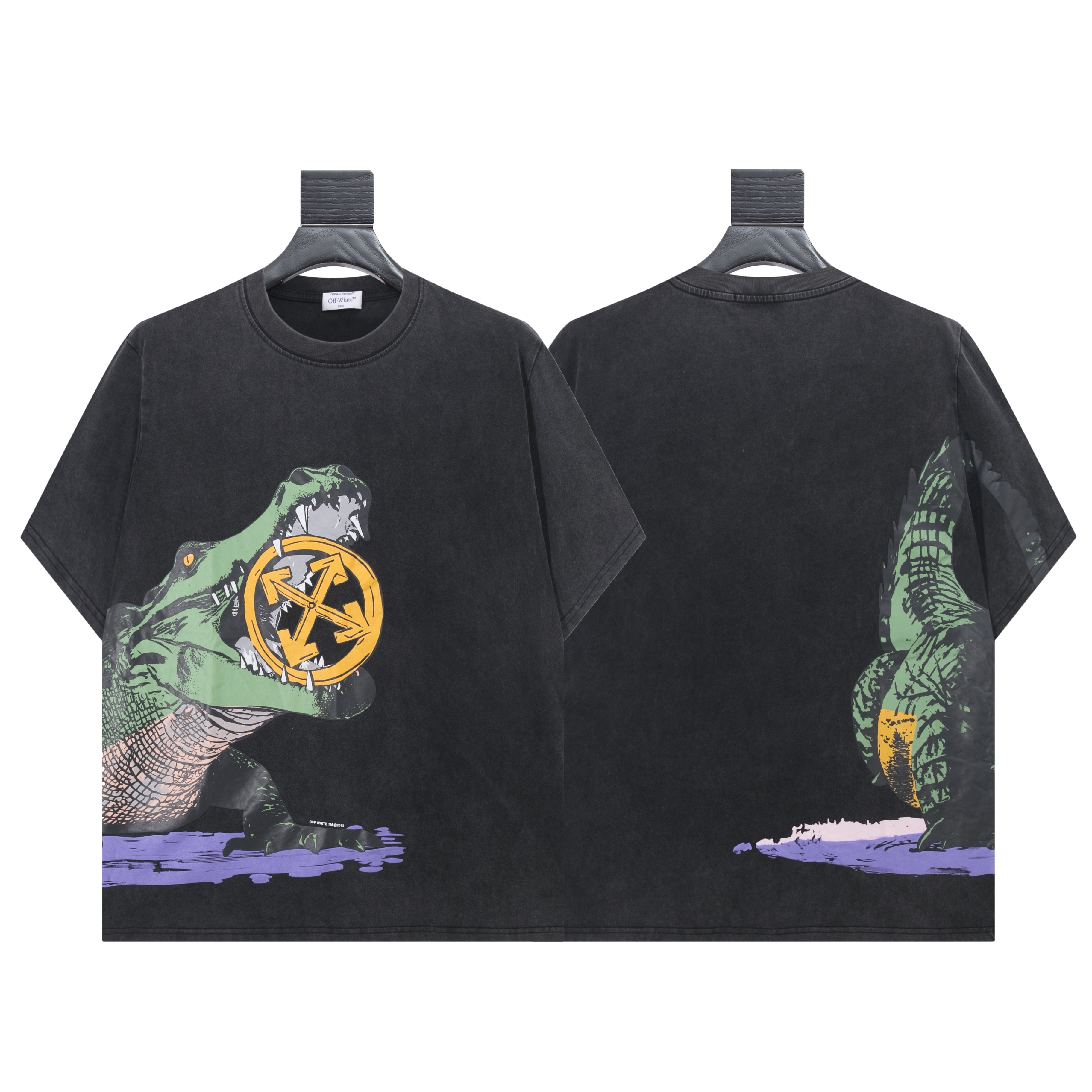 Off-White Black Crocodile Oversize T-Shirt