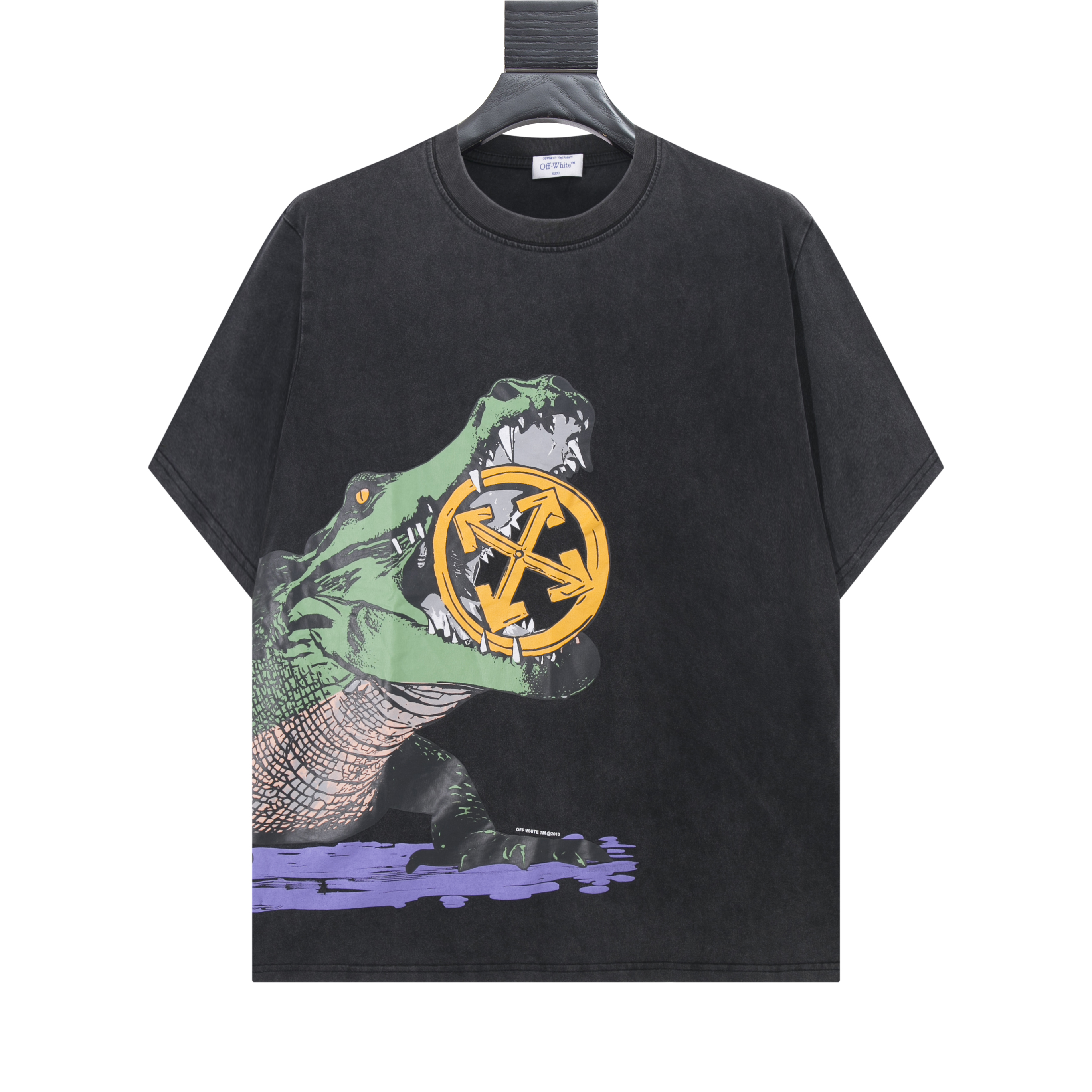 Off-White Black Crocodile Oversize T-Shirt