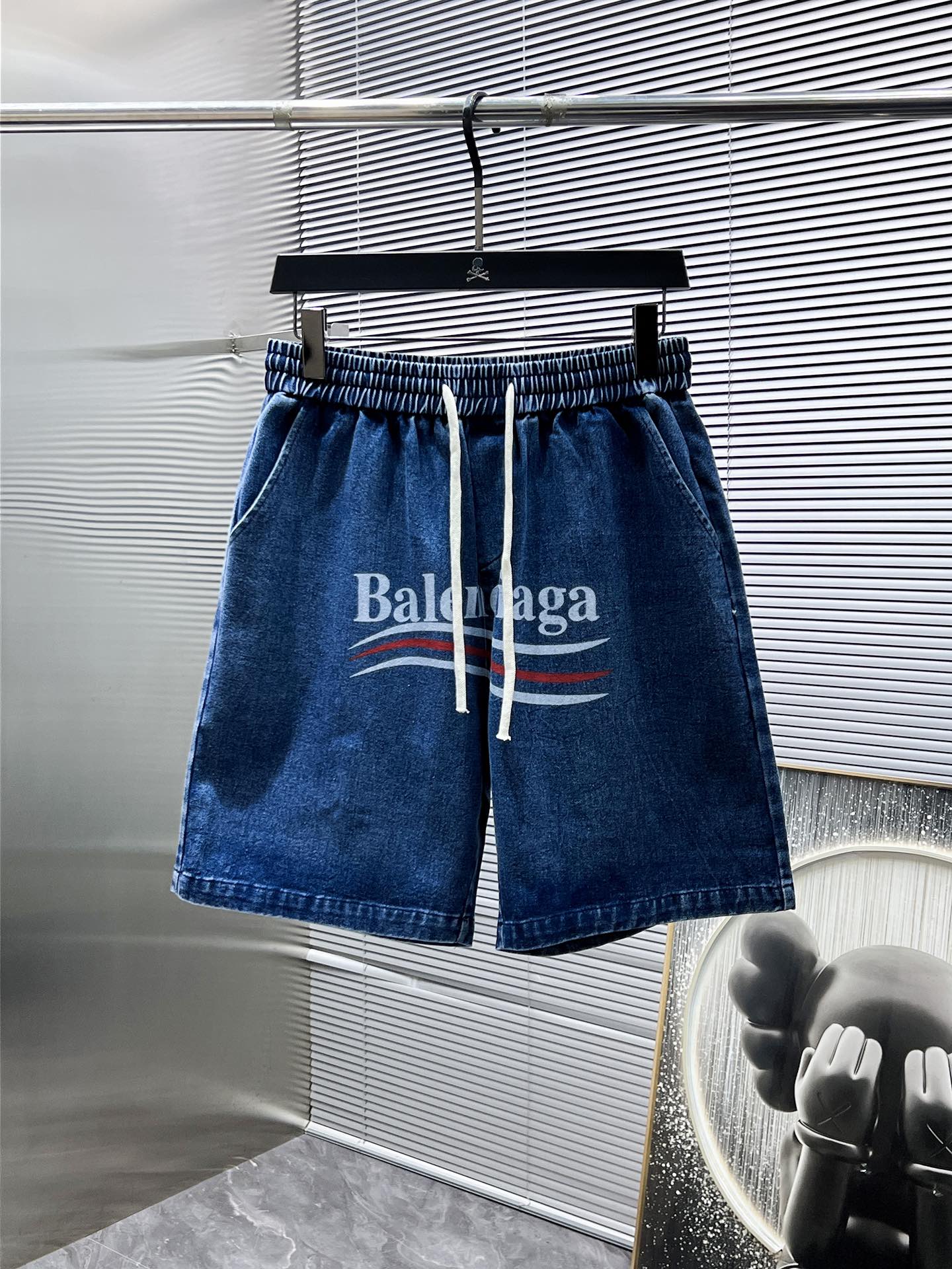 Balenciaga Denim Shirt and Shorts Set