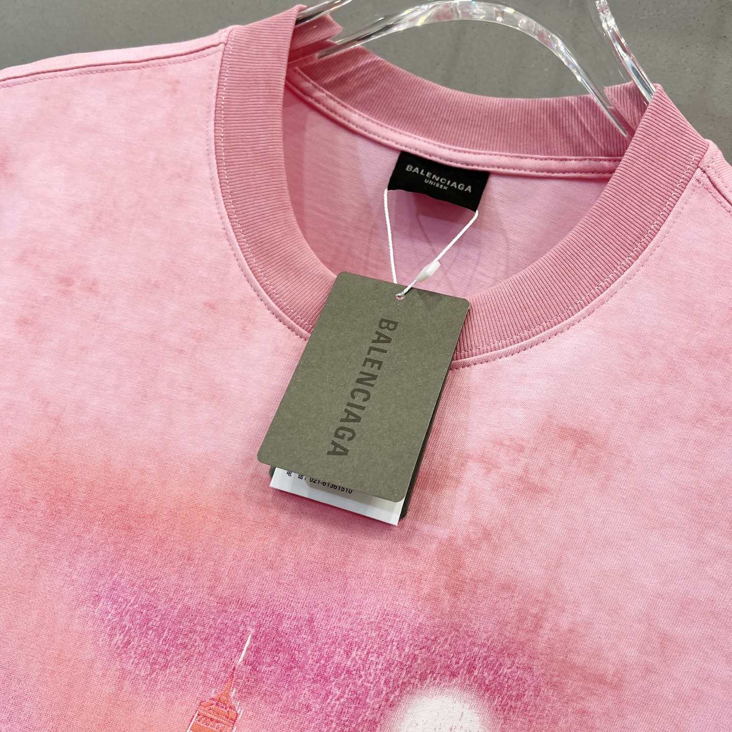 Balenciaga Pink Paris Moon T-Shirt