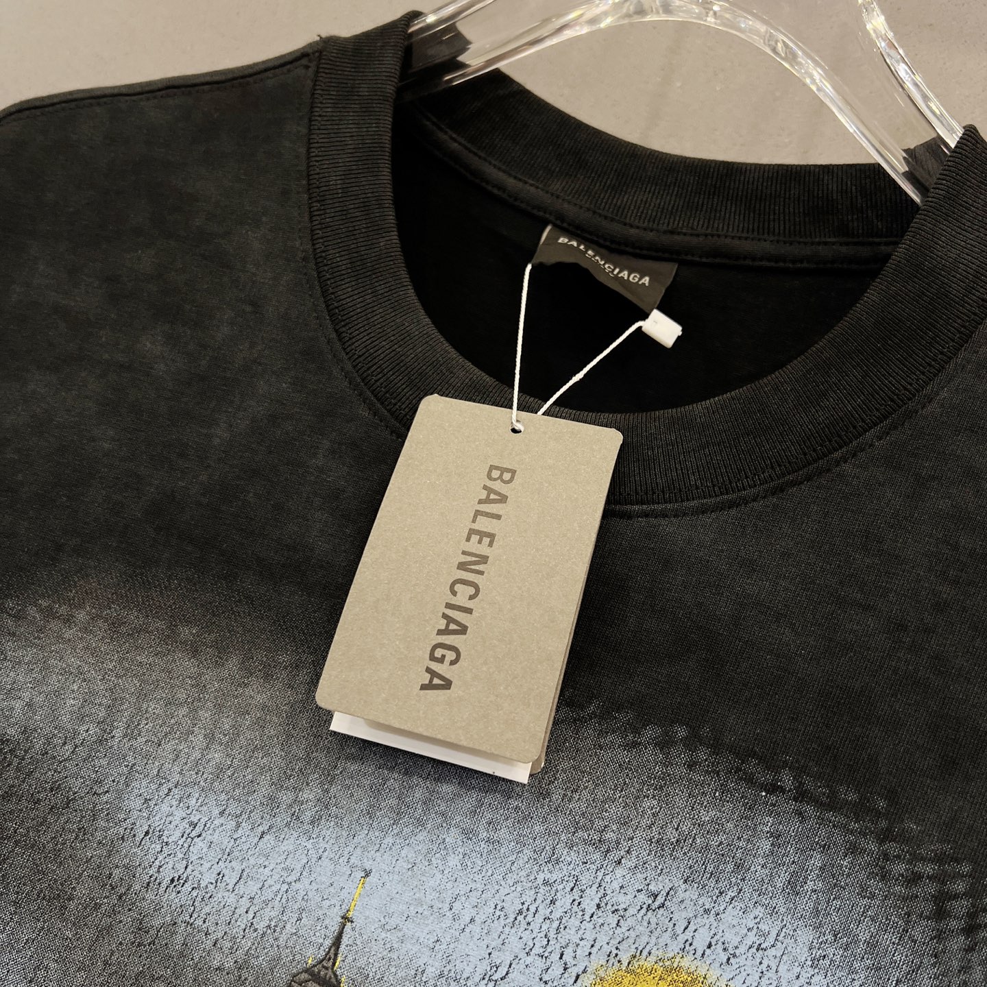 Balenciaga Black Paris Moon T-Shirt