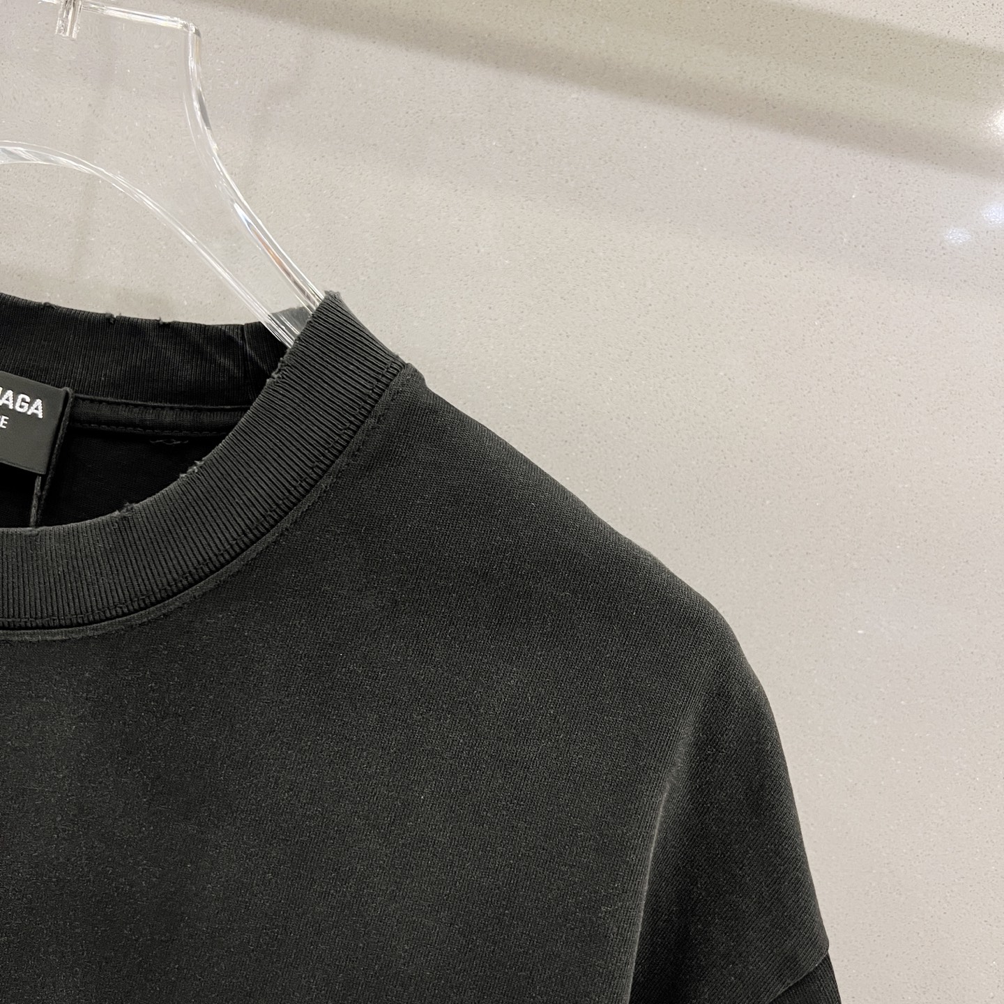 Balenciaga Men's Laurel Classic T-shirt in Faded Black