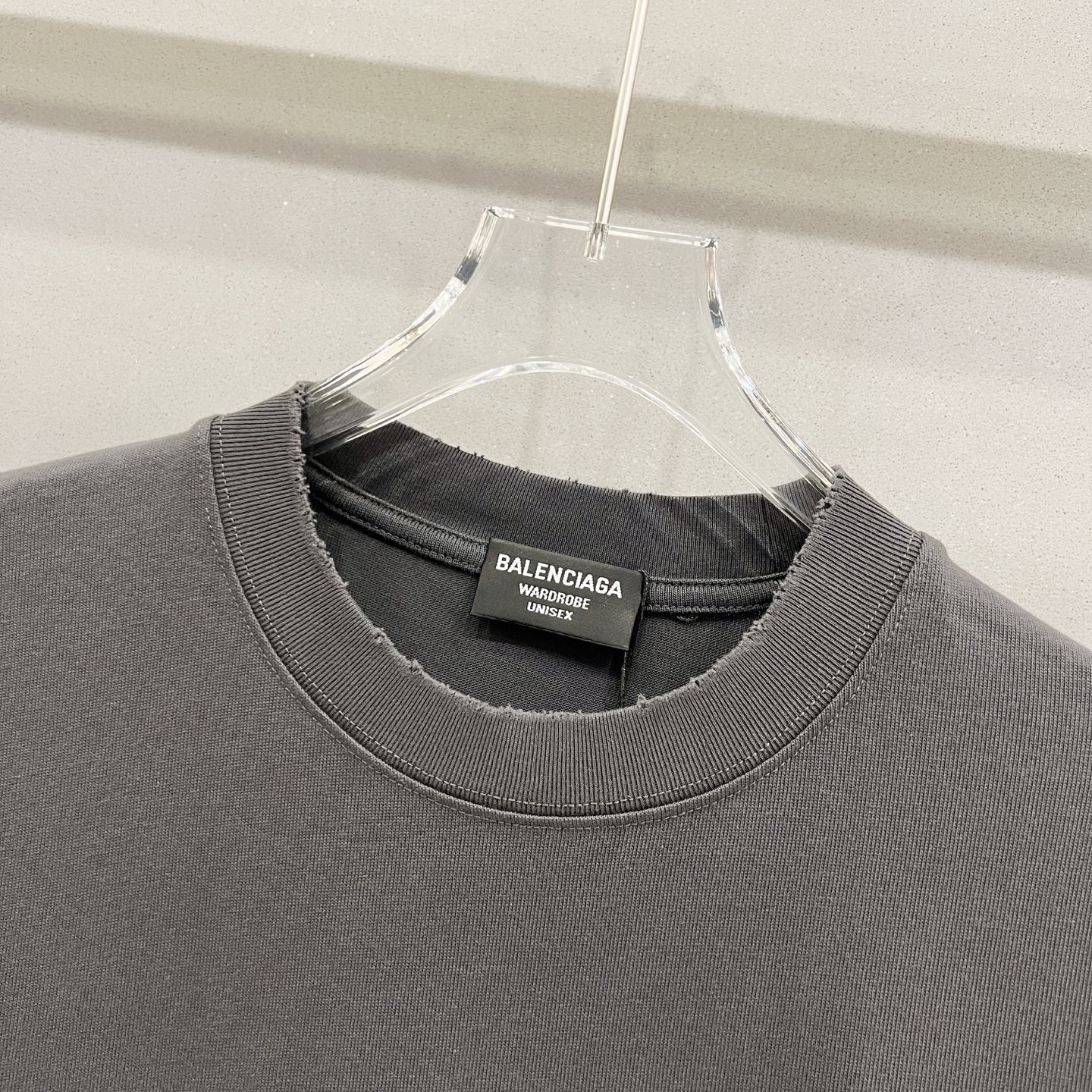 Balenciaga Men's Laurel Classic T-shirt in Faded Grey