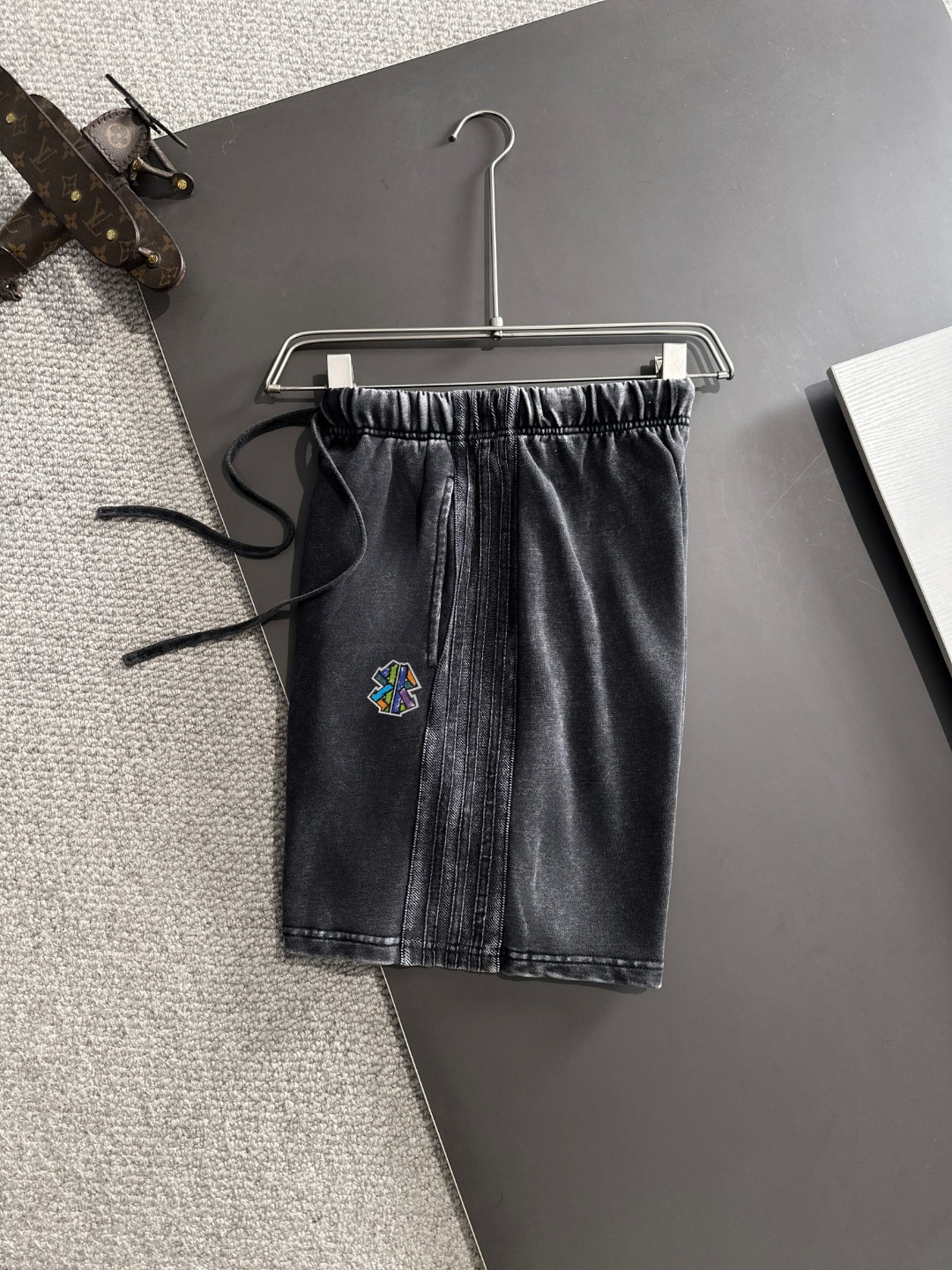 Balenciaga Men's Black Denim Shorts