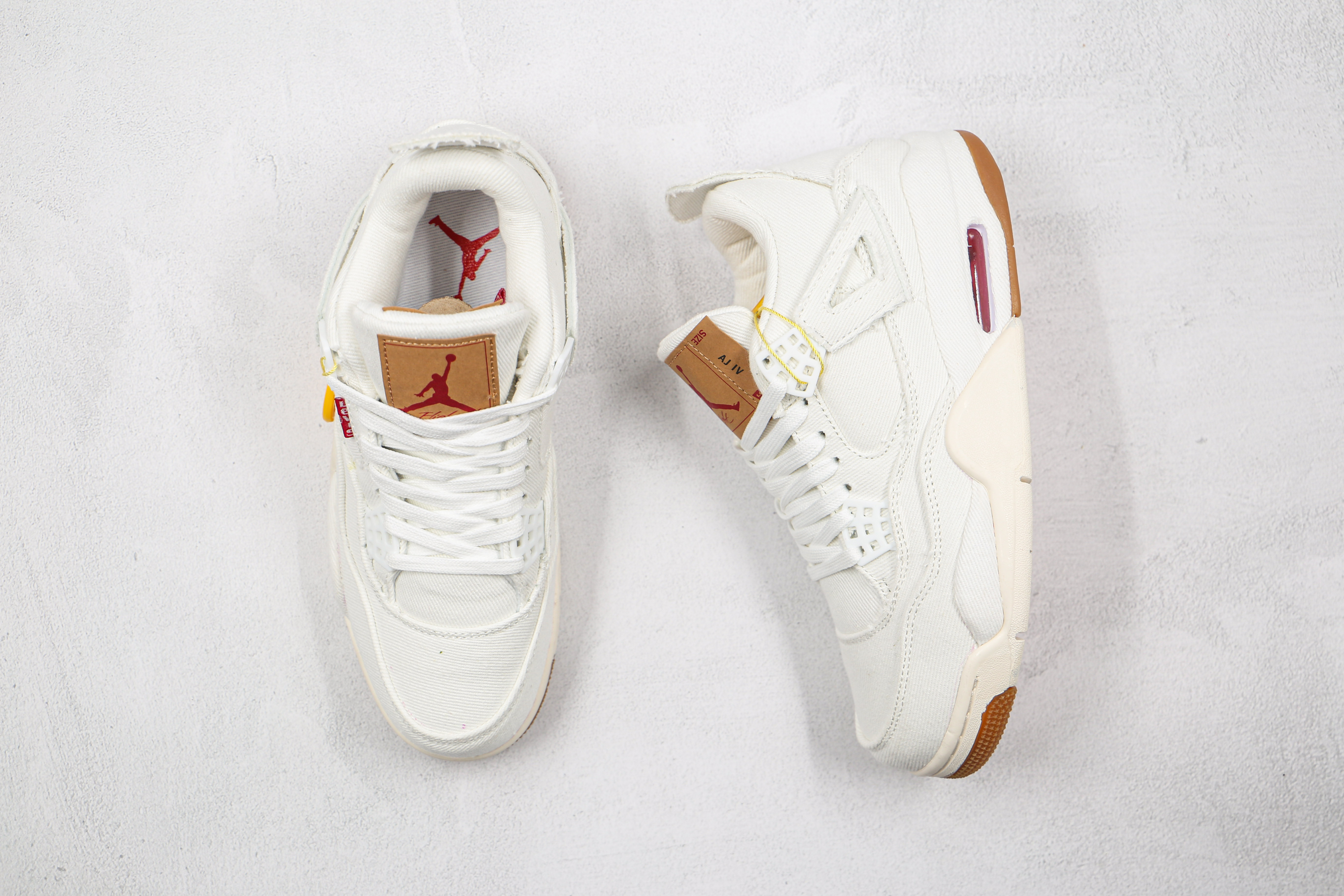 Levi x Air Jordan 4 in White 