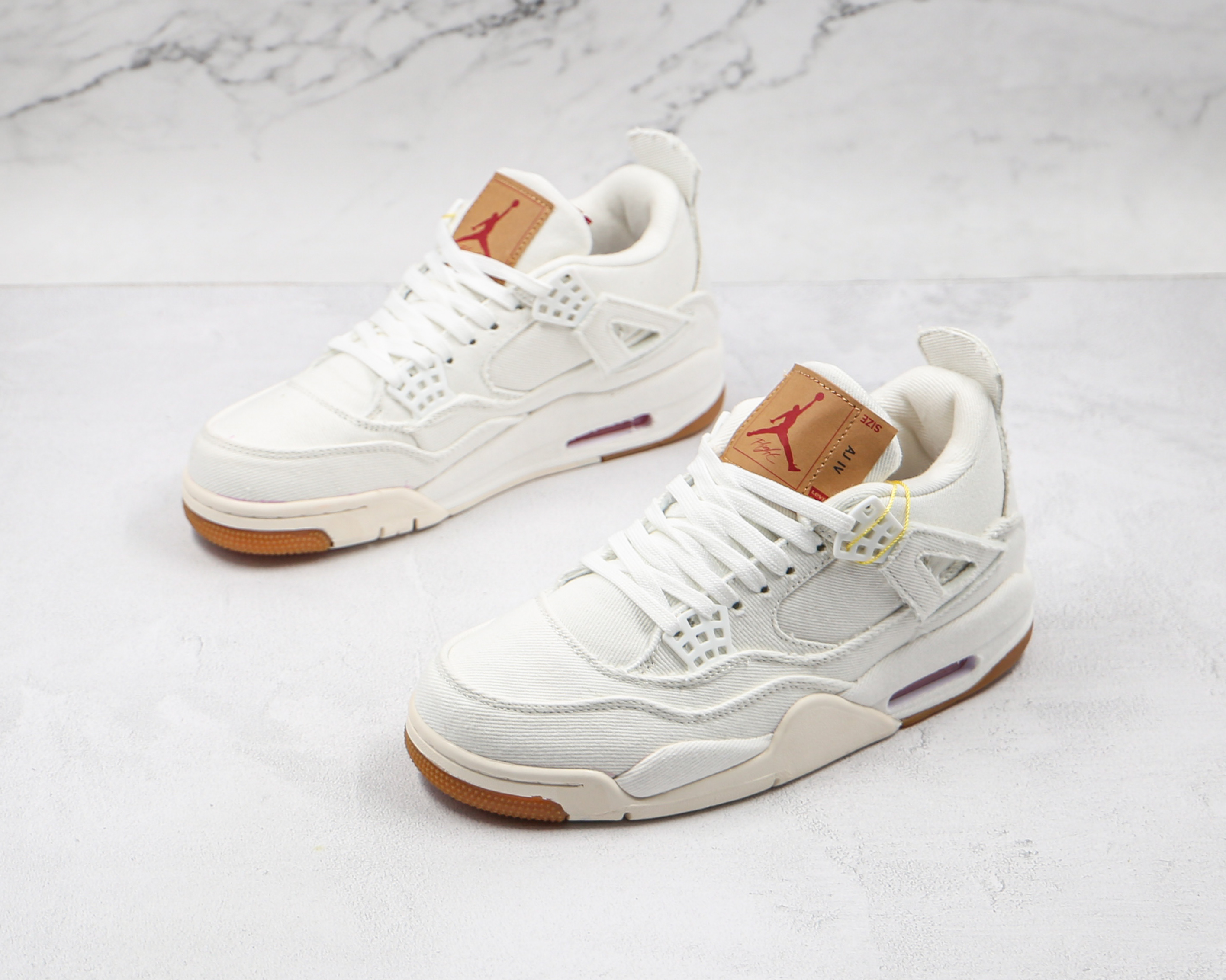 Levi x Air Jordan 4 in White 